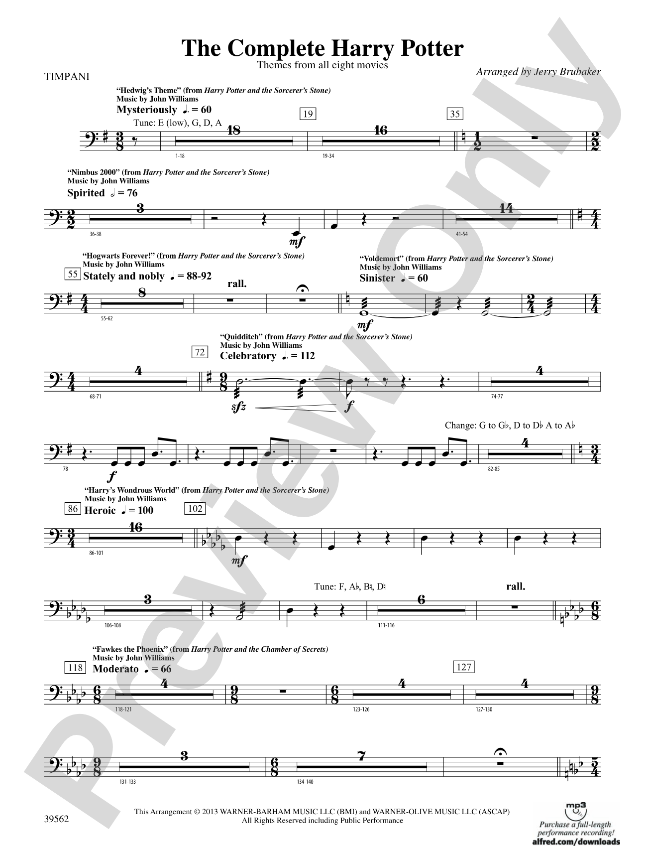 The Complete Harry Potter: Timpani