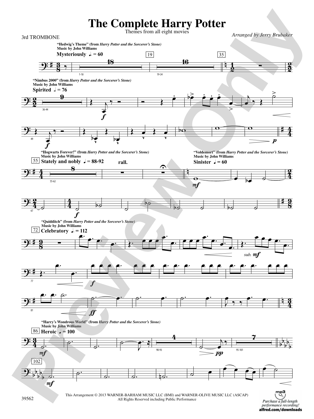 The Complete Harry Potter: 3rd Trombone