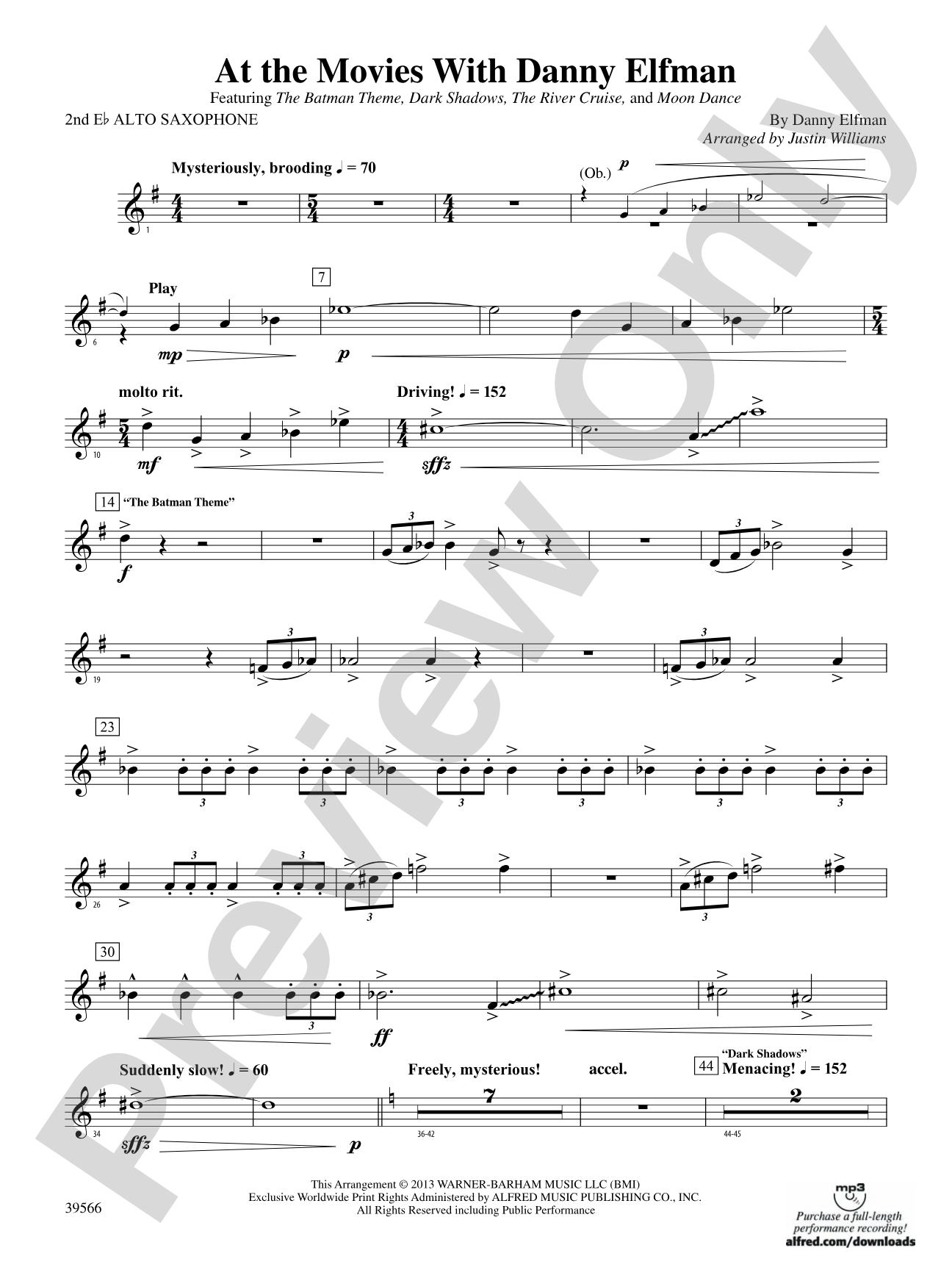 At the Movies with Danny Elfman: 2nd E-flat Alto Saxophone