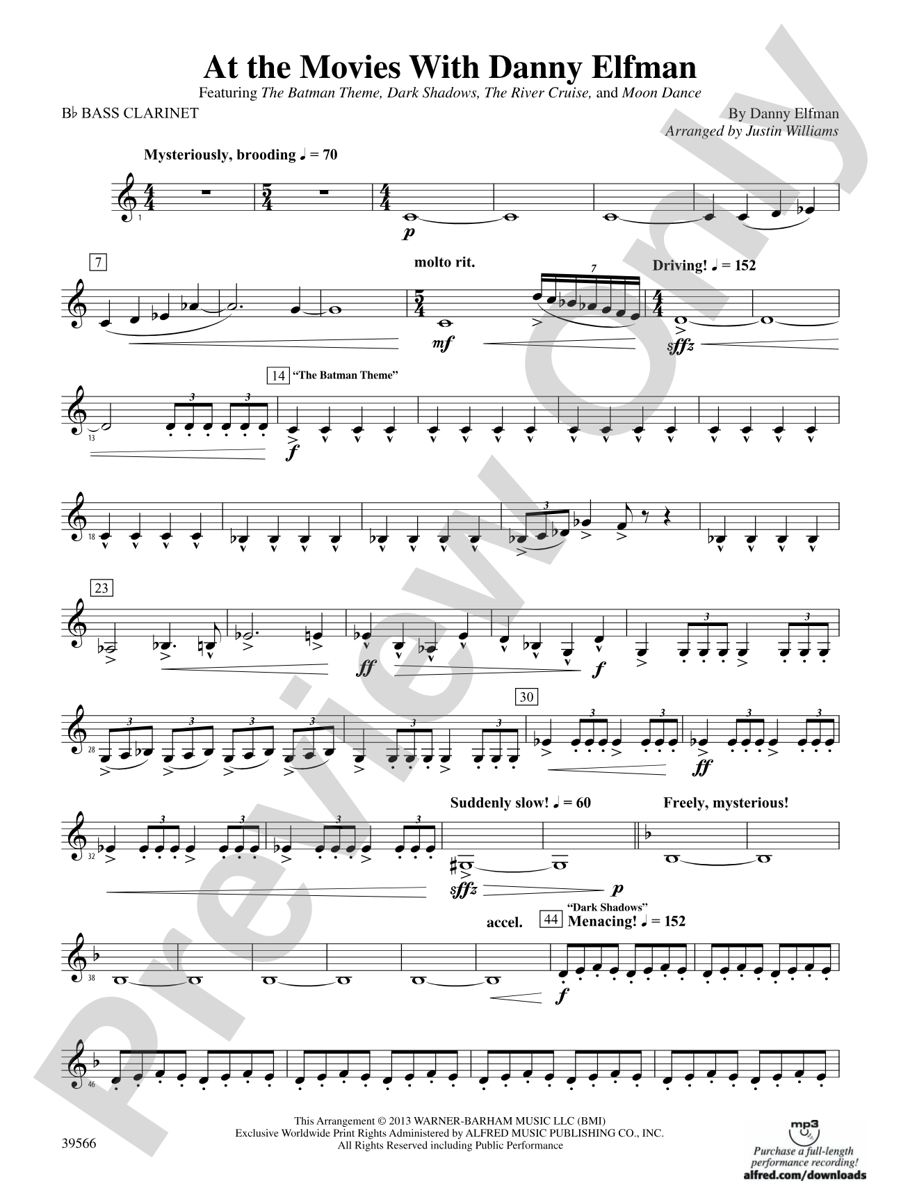 At the Movies with Danny Elfman: B-flat Bass Clarinet