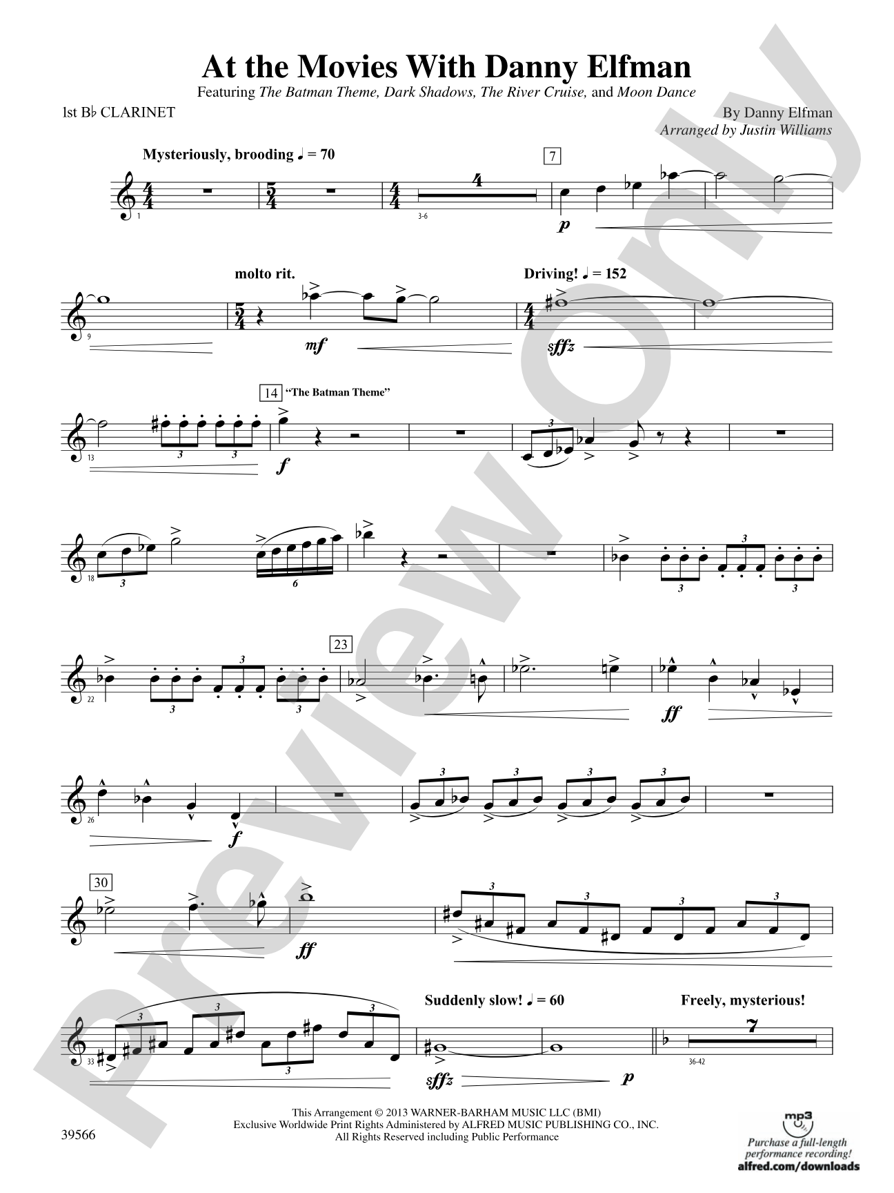 At the Movies with Danny Elfman: 1st B-flat Clarinet