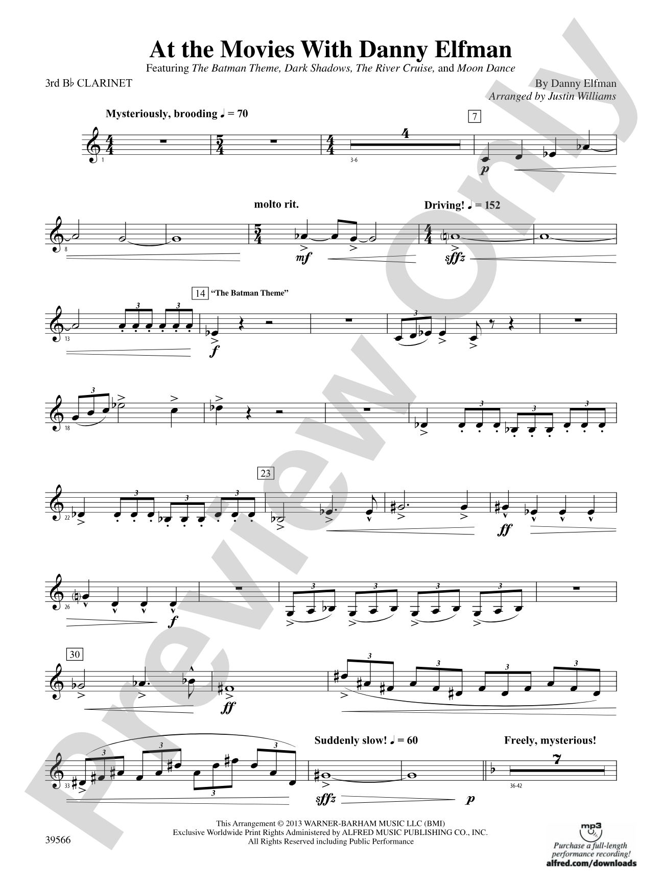 At the Movies with Danny Elfman: 3rd B-flat Clarinet