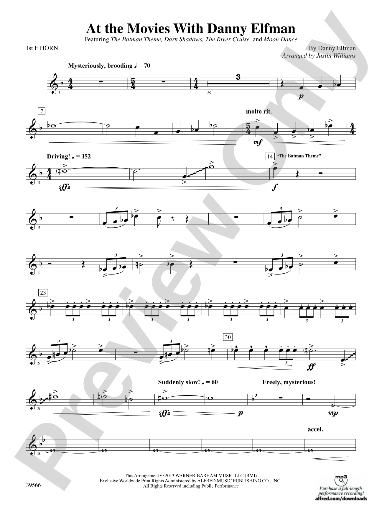 At the Movies with Danny Elfman: 1st F Horn