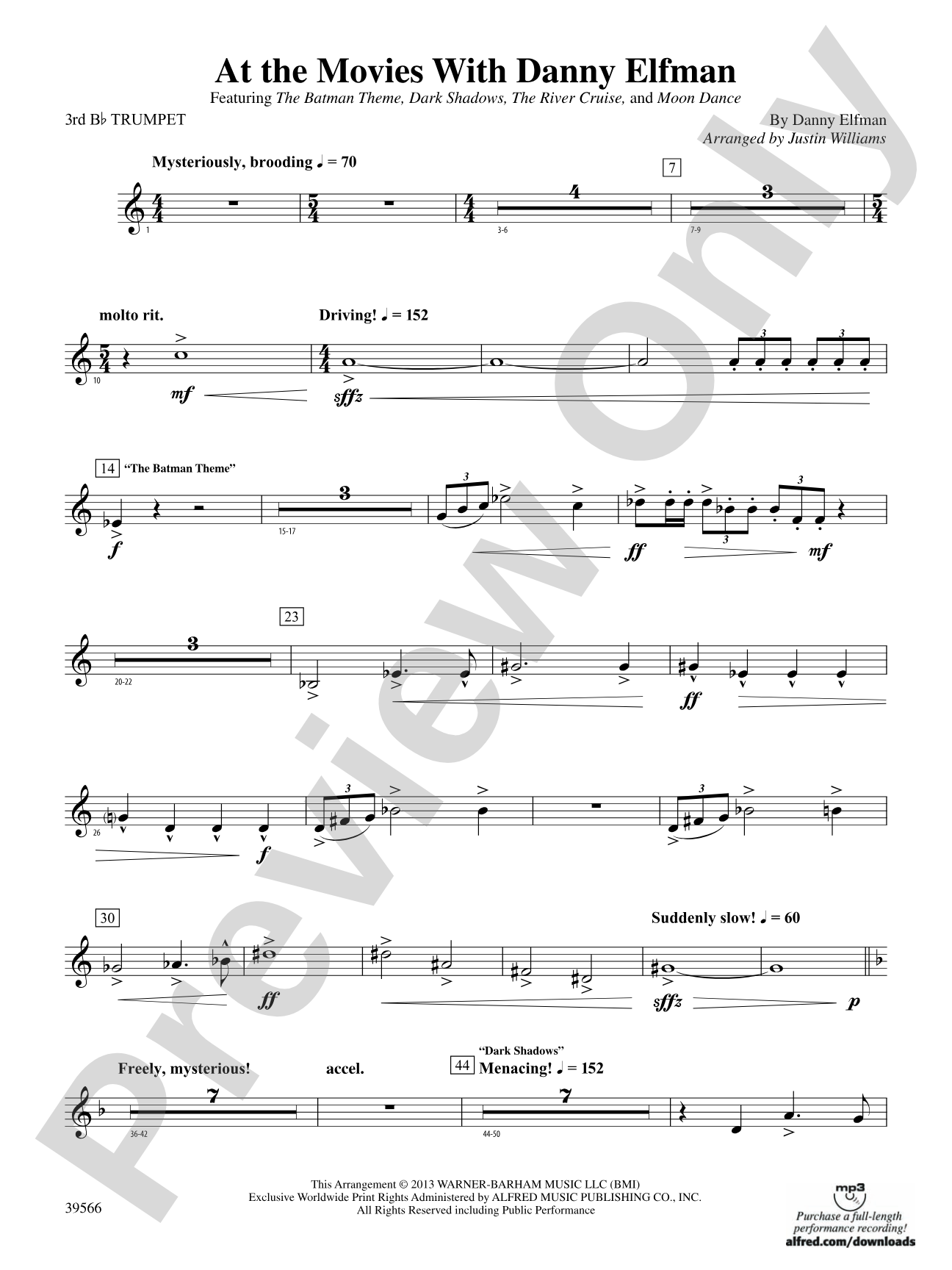 At the Movies with Danny Elfman: 3rd B-flat Trumpet