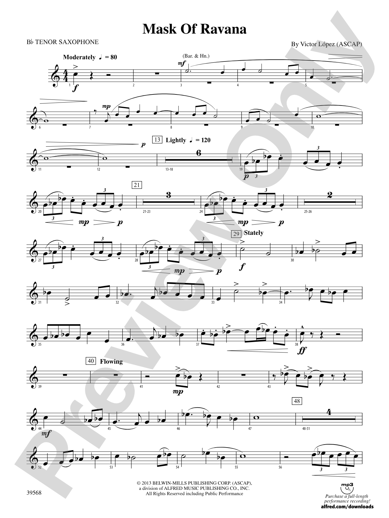 Mask of Ravana: B-flat Tenor Saxophone