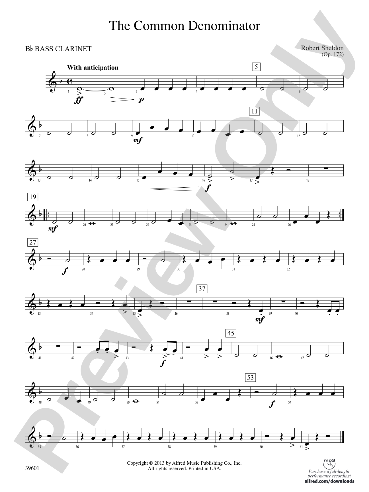 The Common Denominator: B-flat Bass Clarinet