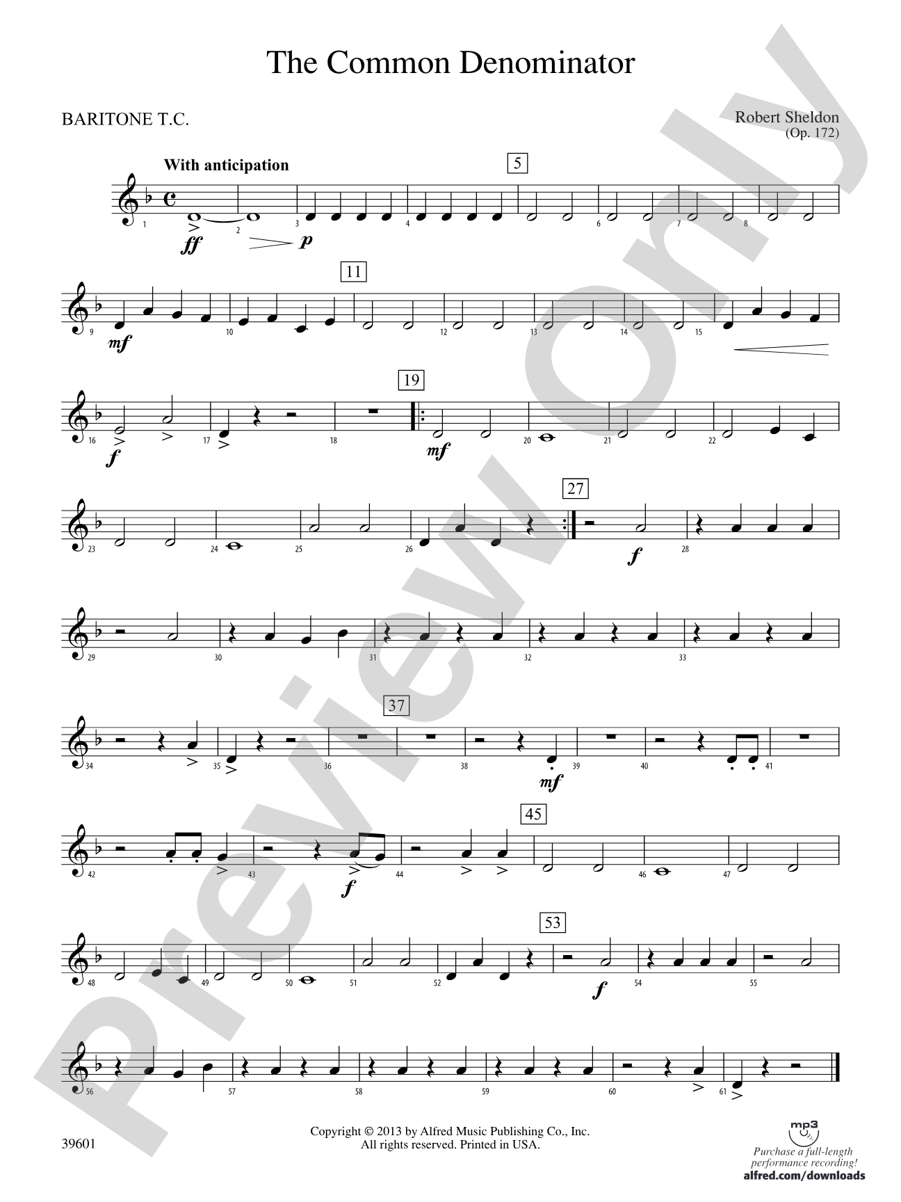 The Common Denominator: Baritone T.C.