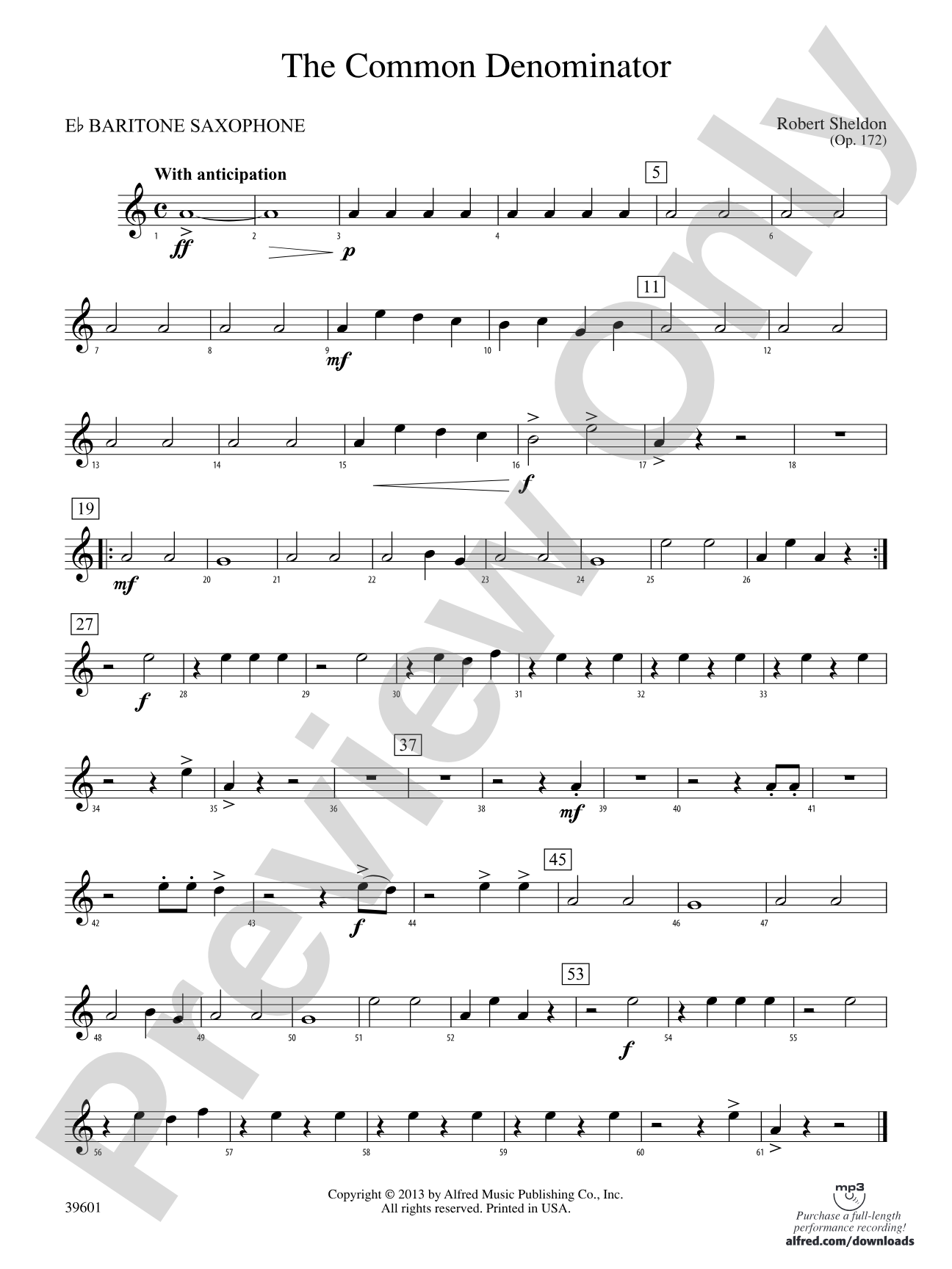 The Common Denominator: E-flat Baritone Saxophone