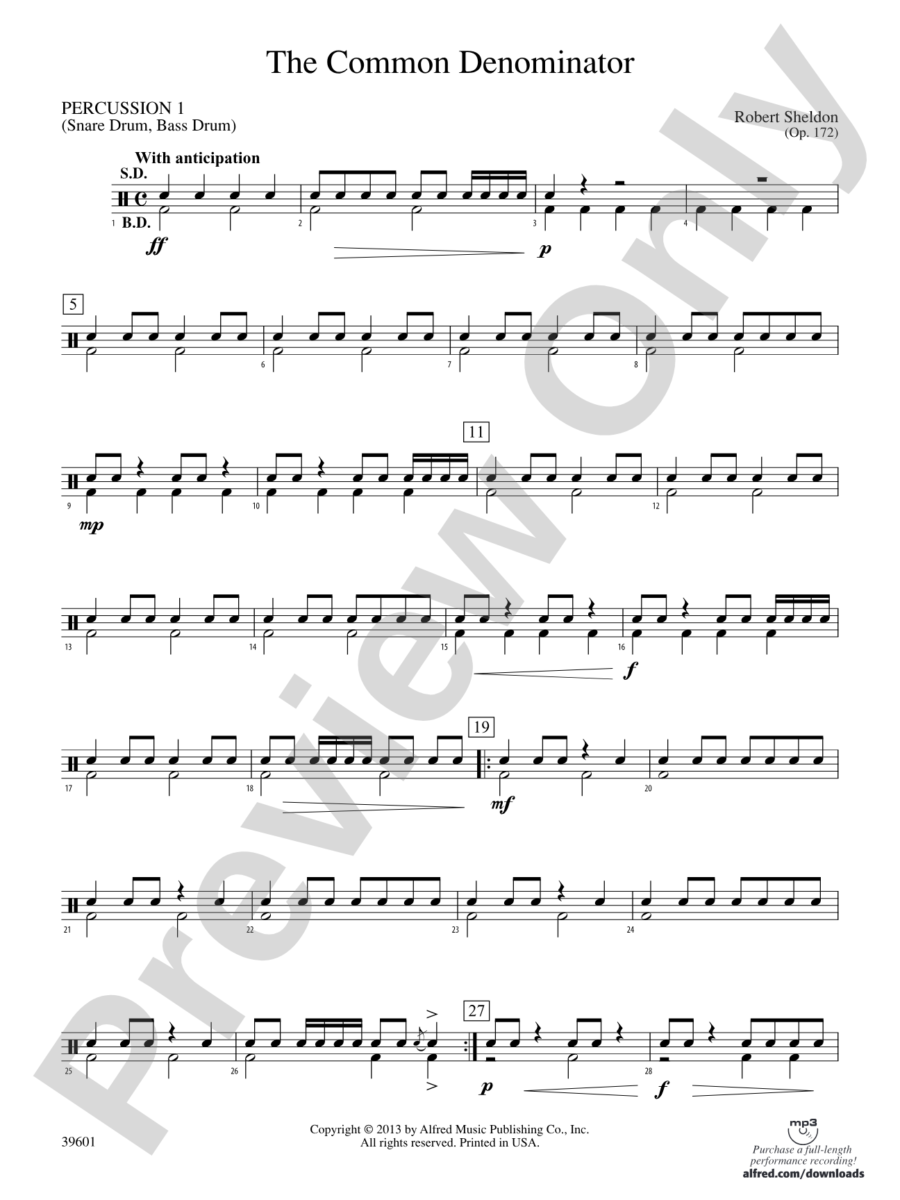 The Common Denominator: 1st Percussion