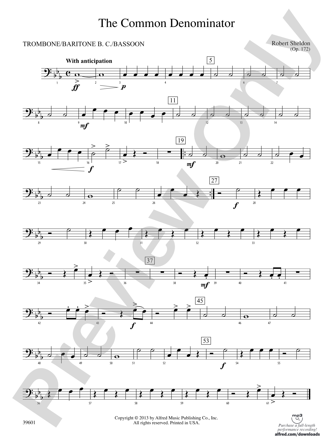 The Common Denominator: 1st Trombone