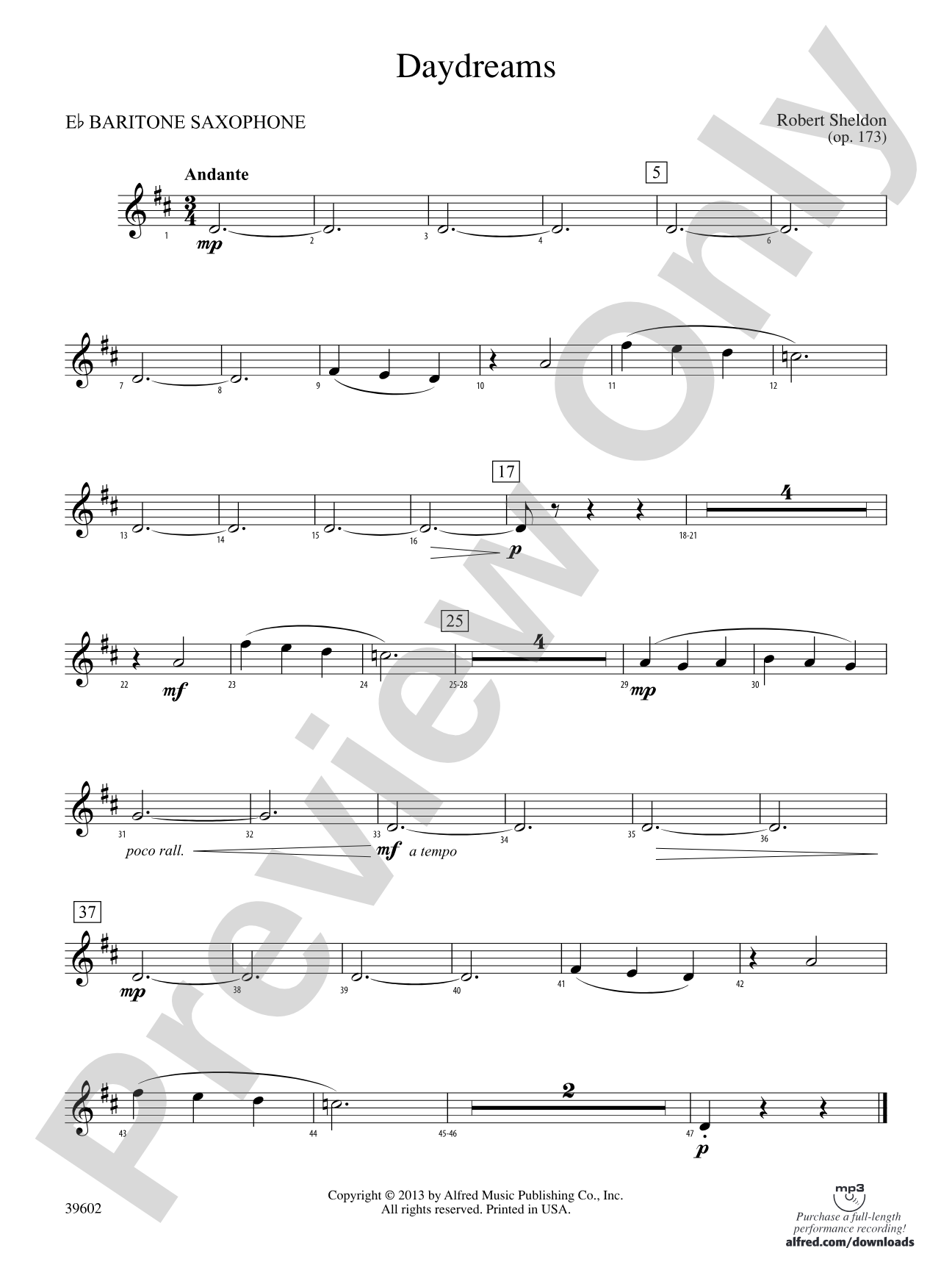 Daydreams: E-flat Baritone Saxophone