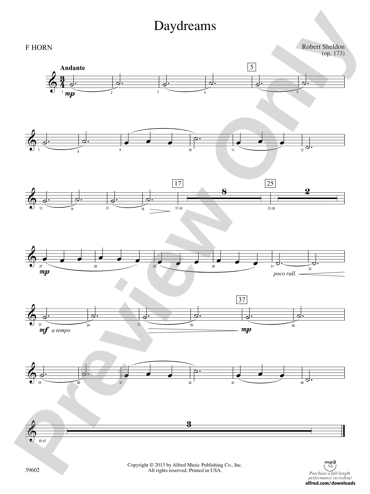 Daydreams: 1st F Horn