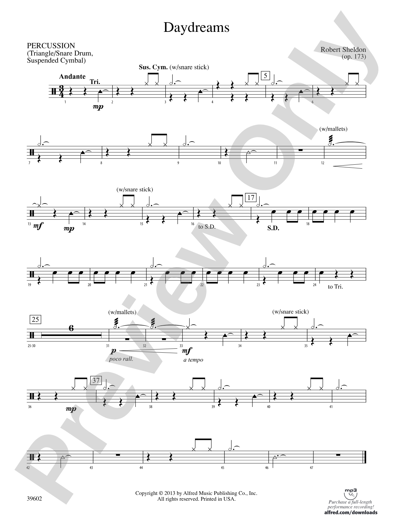 Daydreams: 1st Percussion