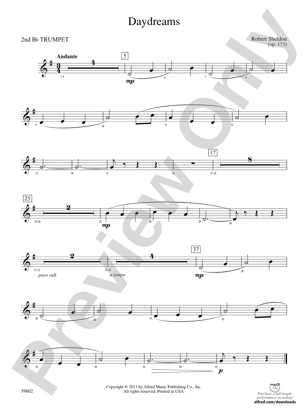 Daydreams: 2nd B-flat Trumpet