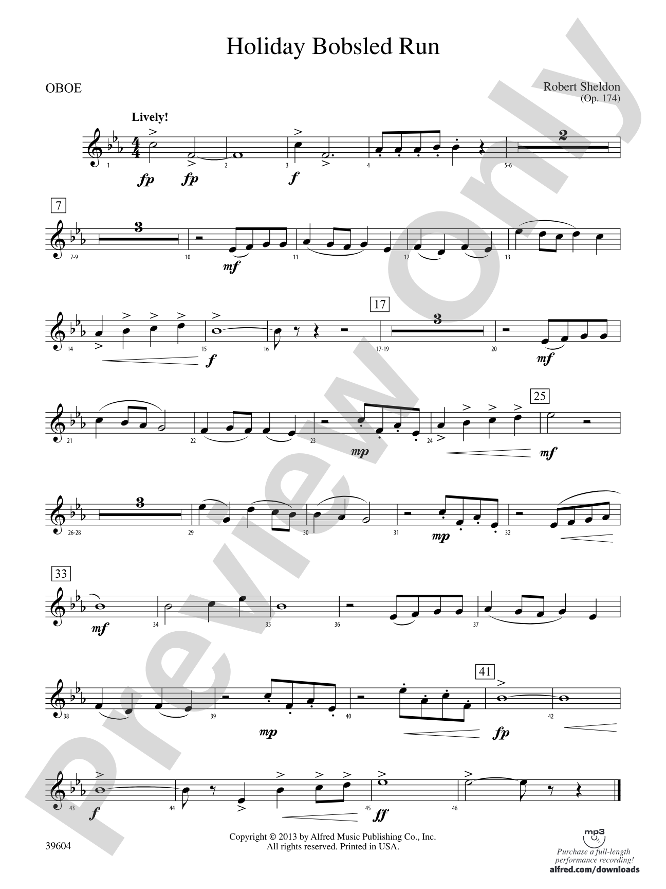 Holiday Bobsled Run: Oboe