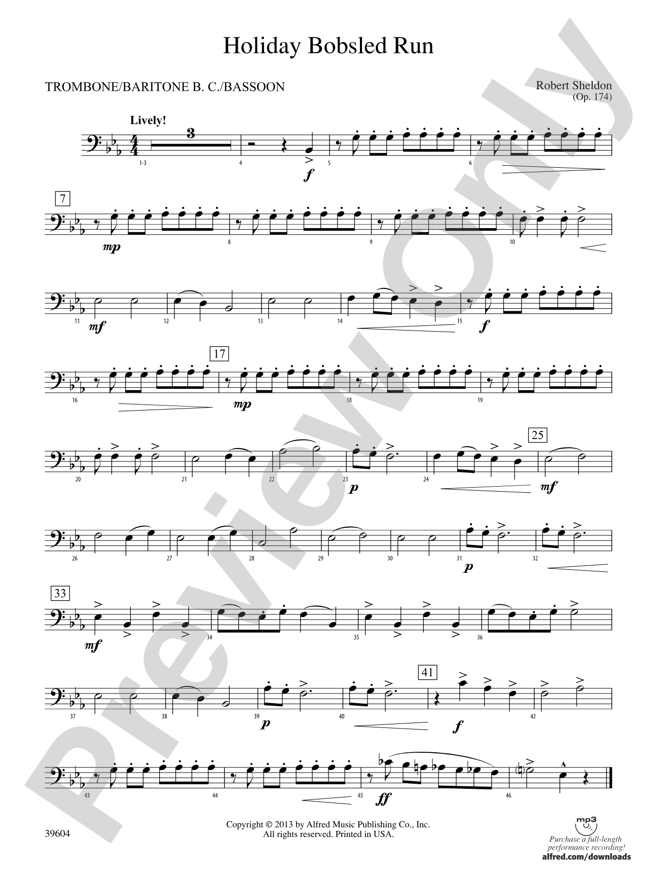 Holiday Bobsled Run: 1st Trombone