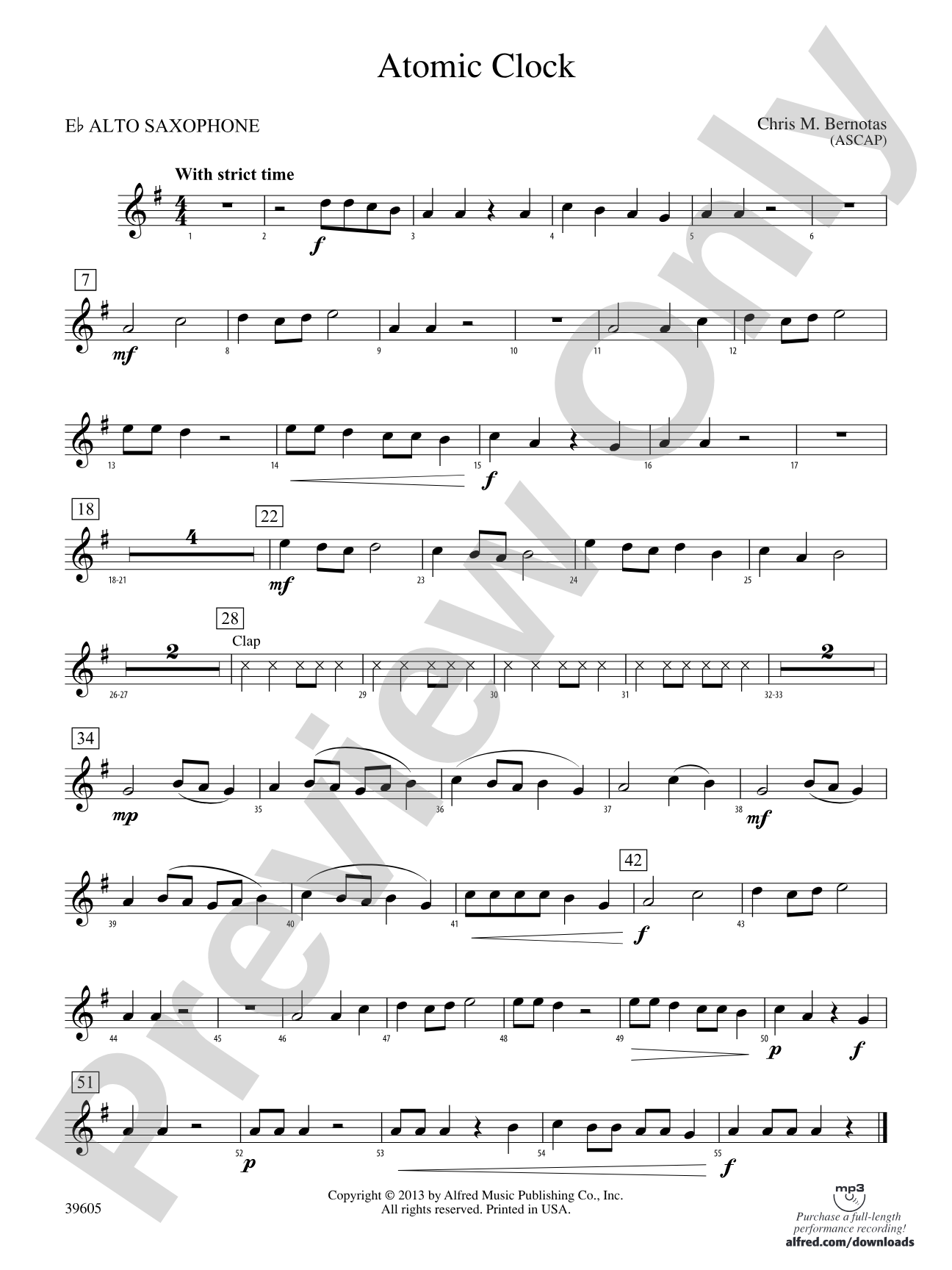 Atomic Clock: E-flat Alto Saxophone