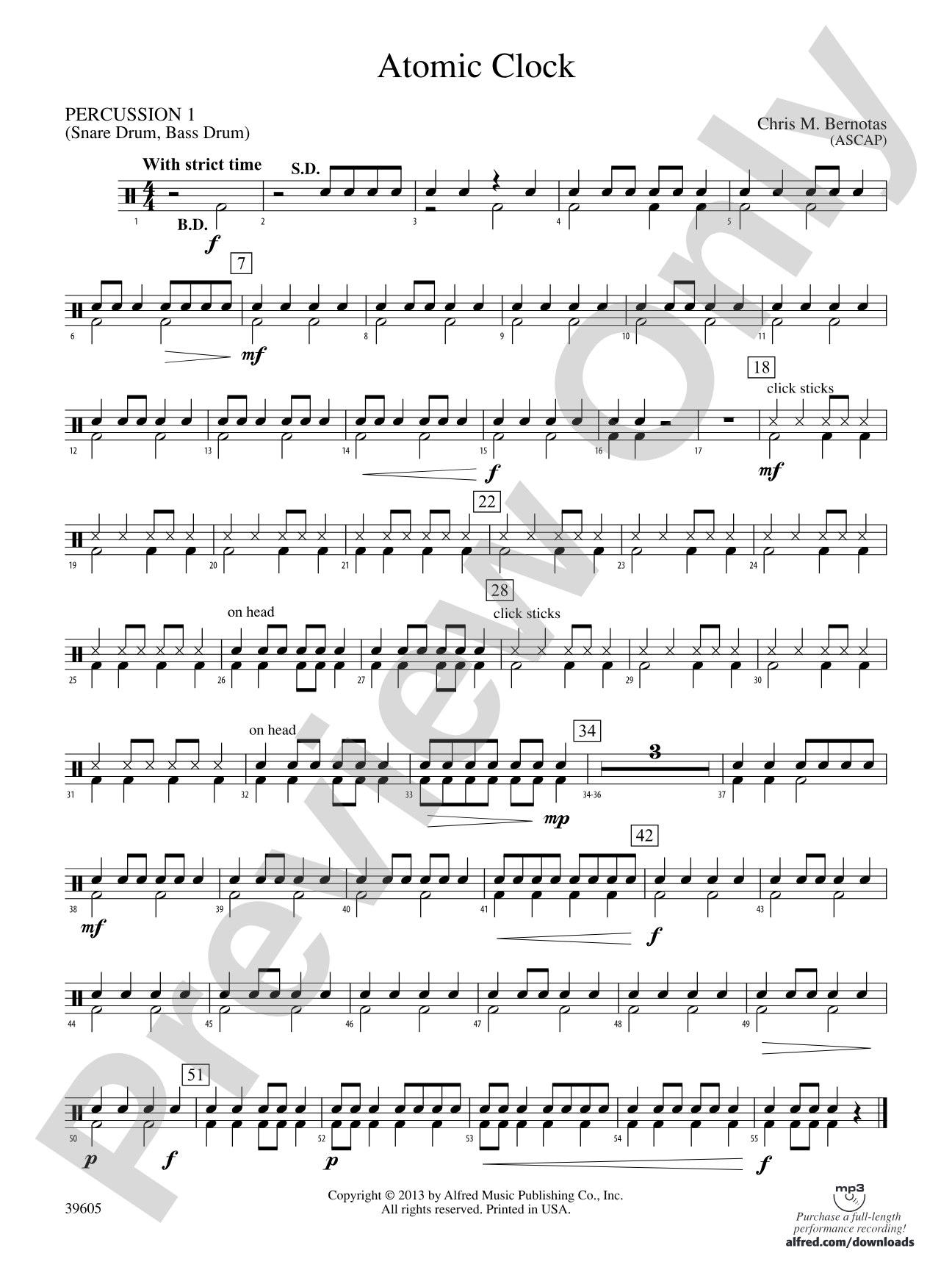 Atomic Clock: 1st Percussion