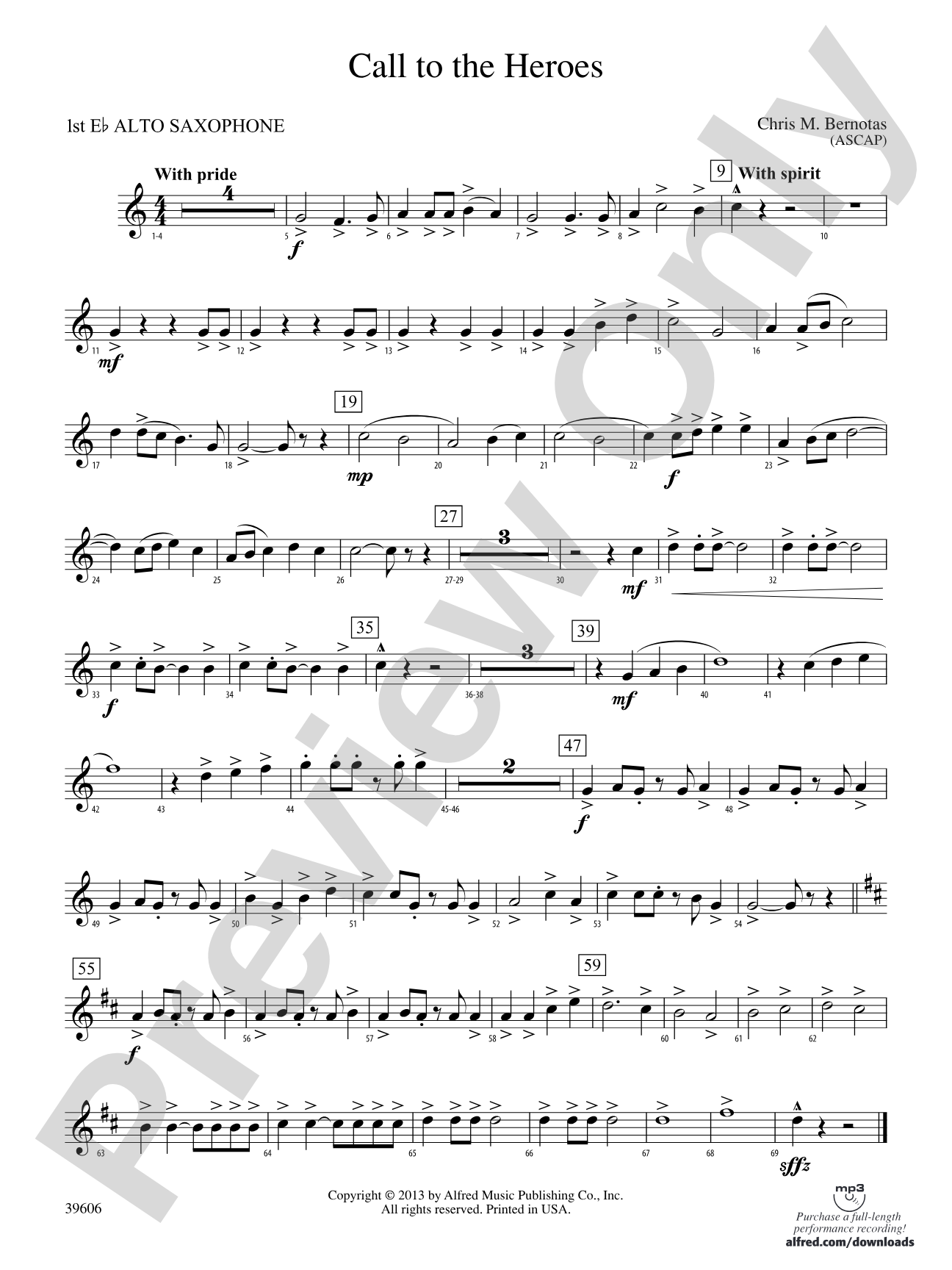 Call to the Heroes: E-flat Alto Saxophone