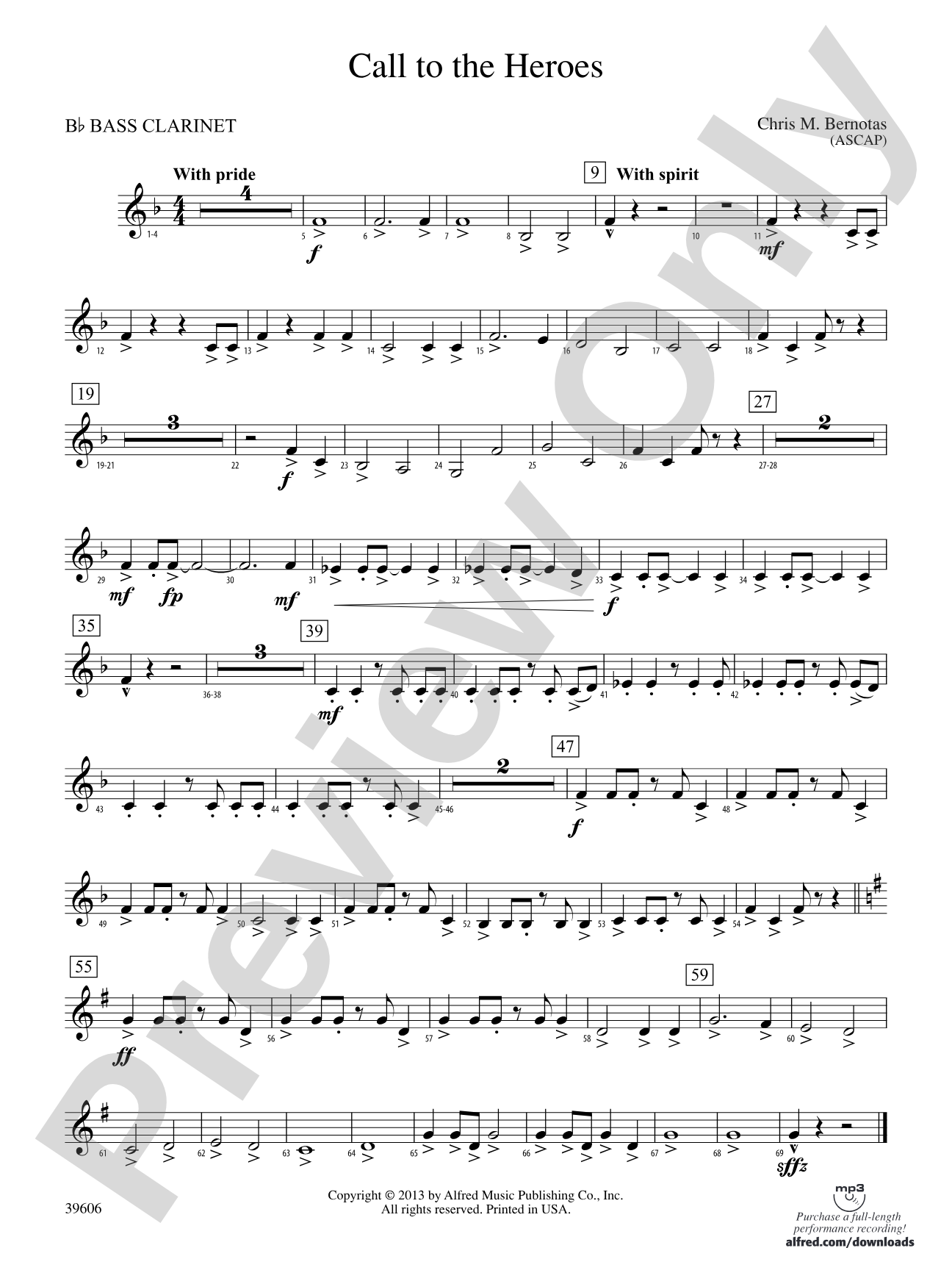 Call to the Heroes: B-flat Bass Clarinet