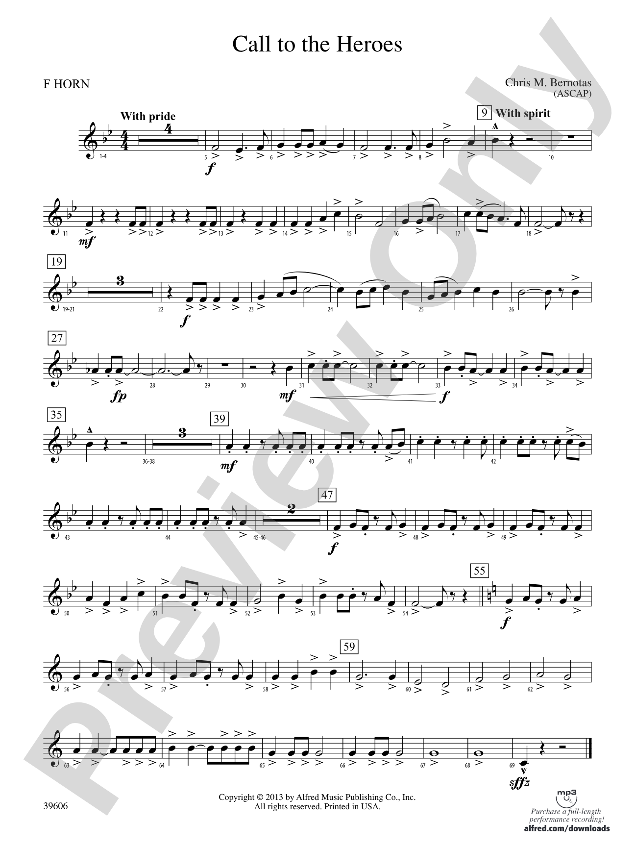 Call to the Heroes: 1st F Horn