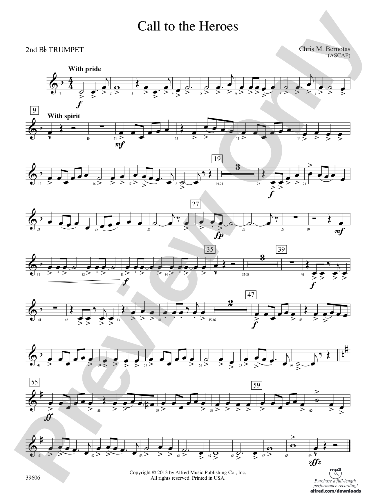 Call to the Heroes: 2nd B-flat Trumpet