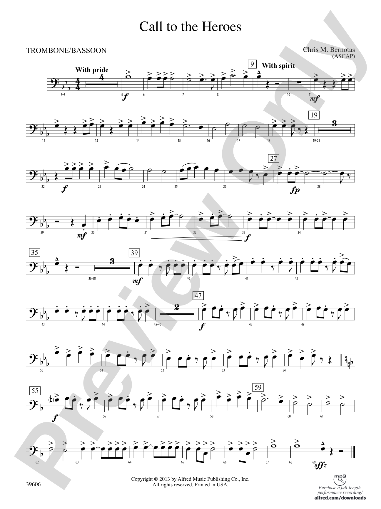 Call to the Heroes: 1st Trombone