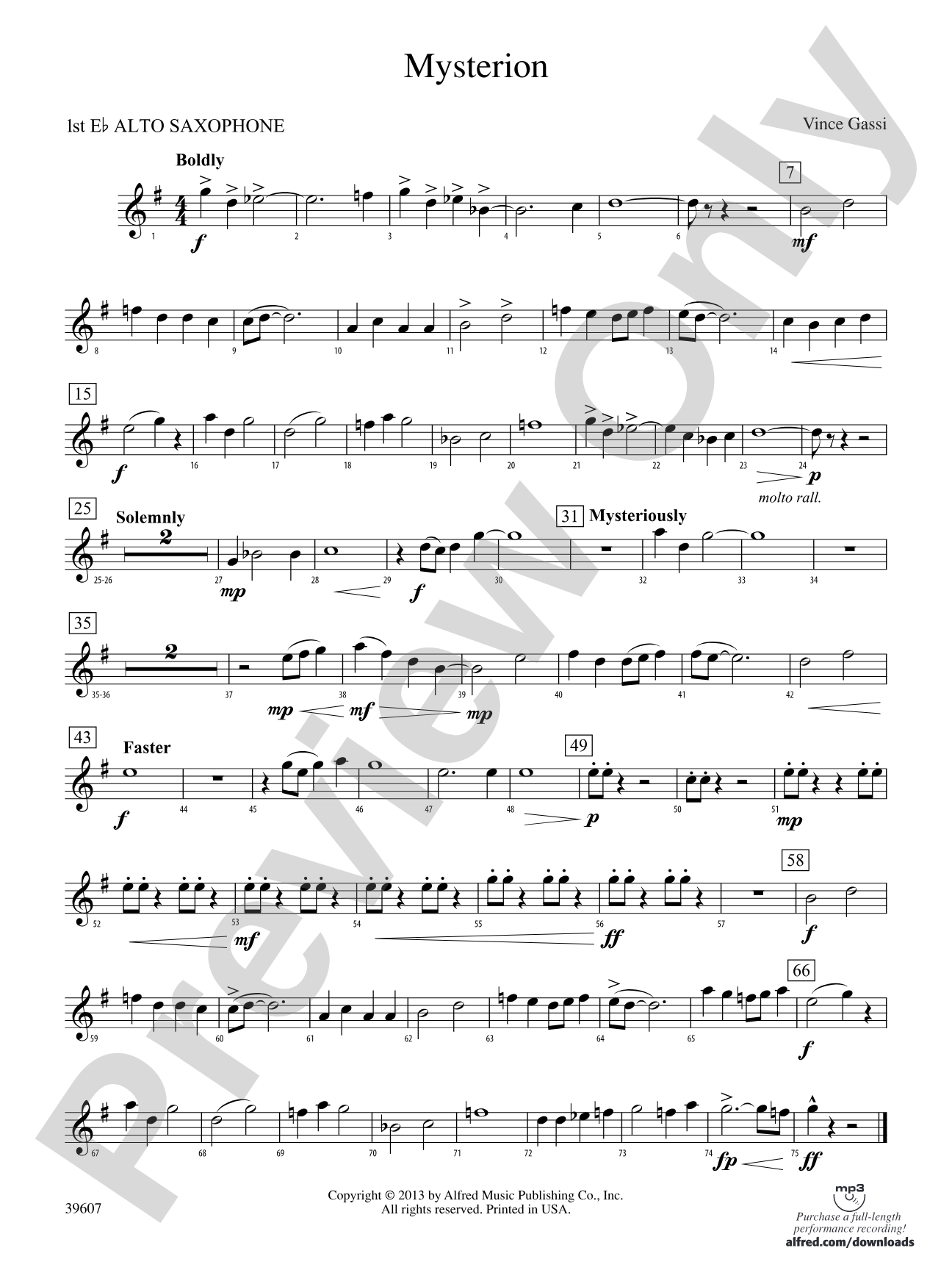 Mysterion: E-flat Alto Saxophone