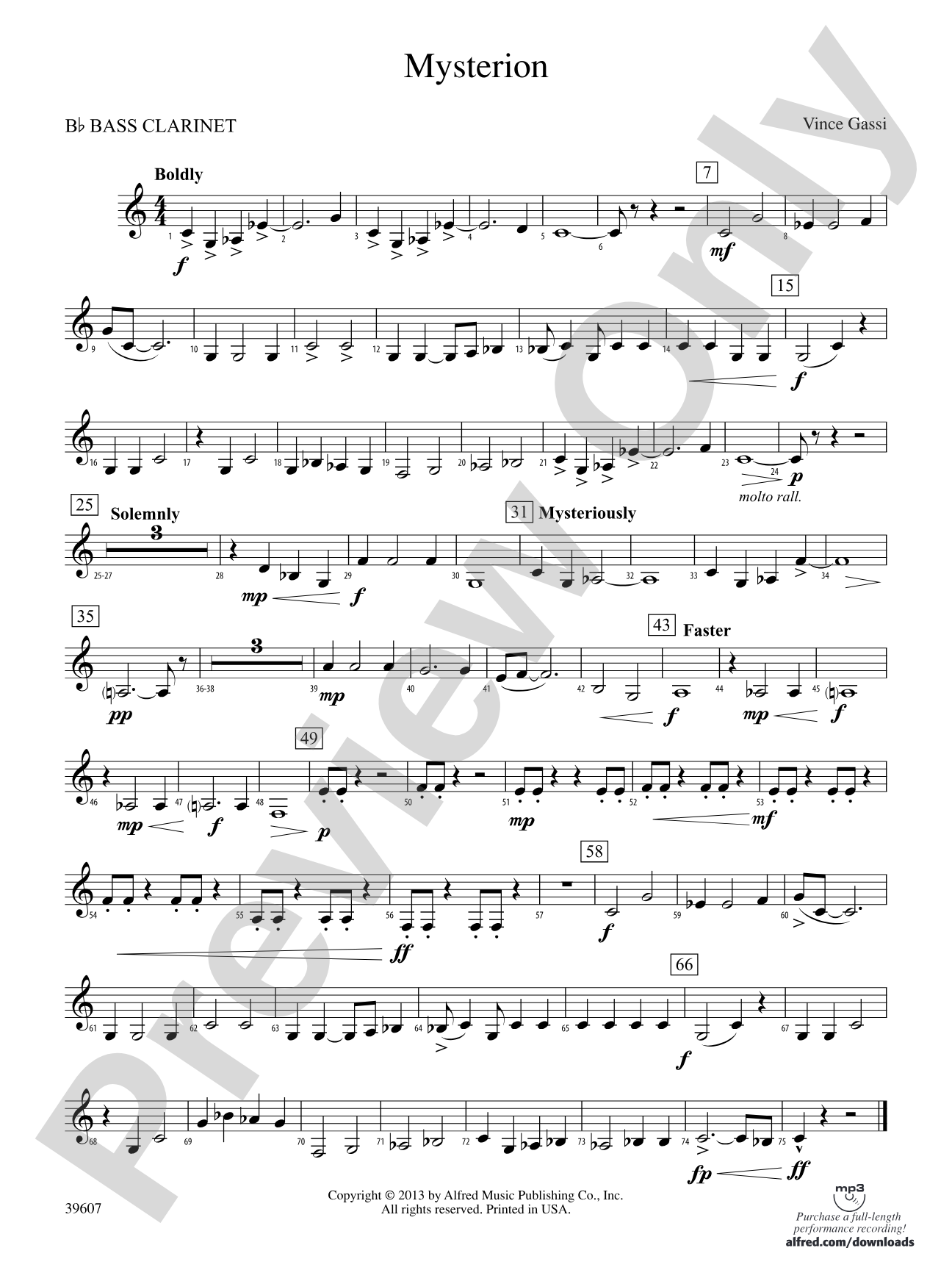 Mysterion: B-flat Bass Clarinet