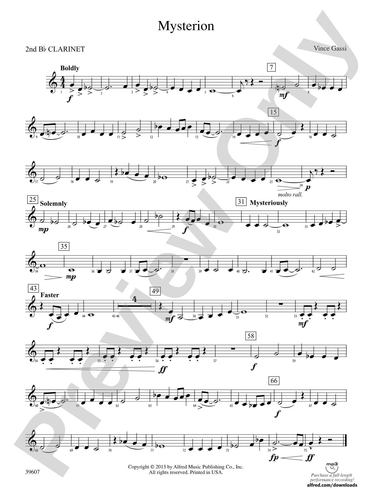 Mysterion: 2nd B-flat Clarinet