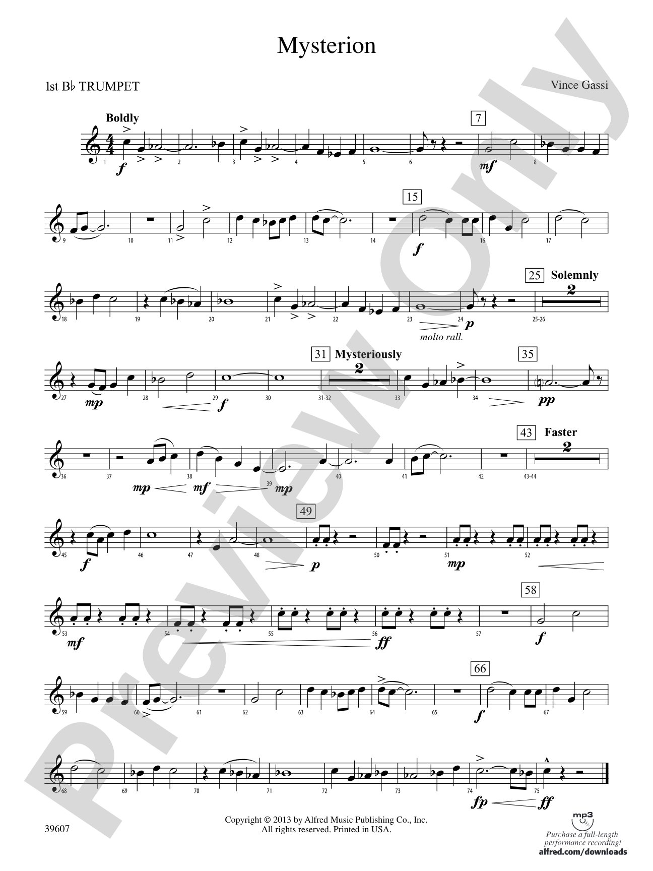 Mysterion: 1st B-flat Trumpet