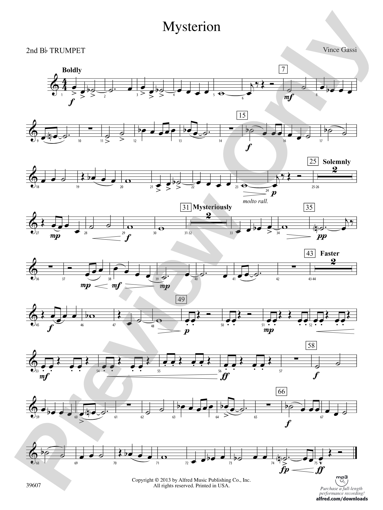 Mysterion: 2nd B-flat Trumpet