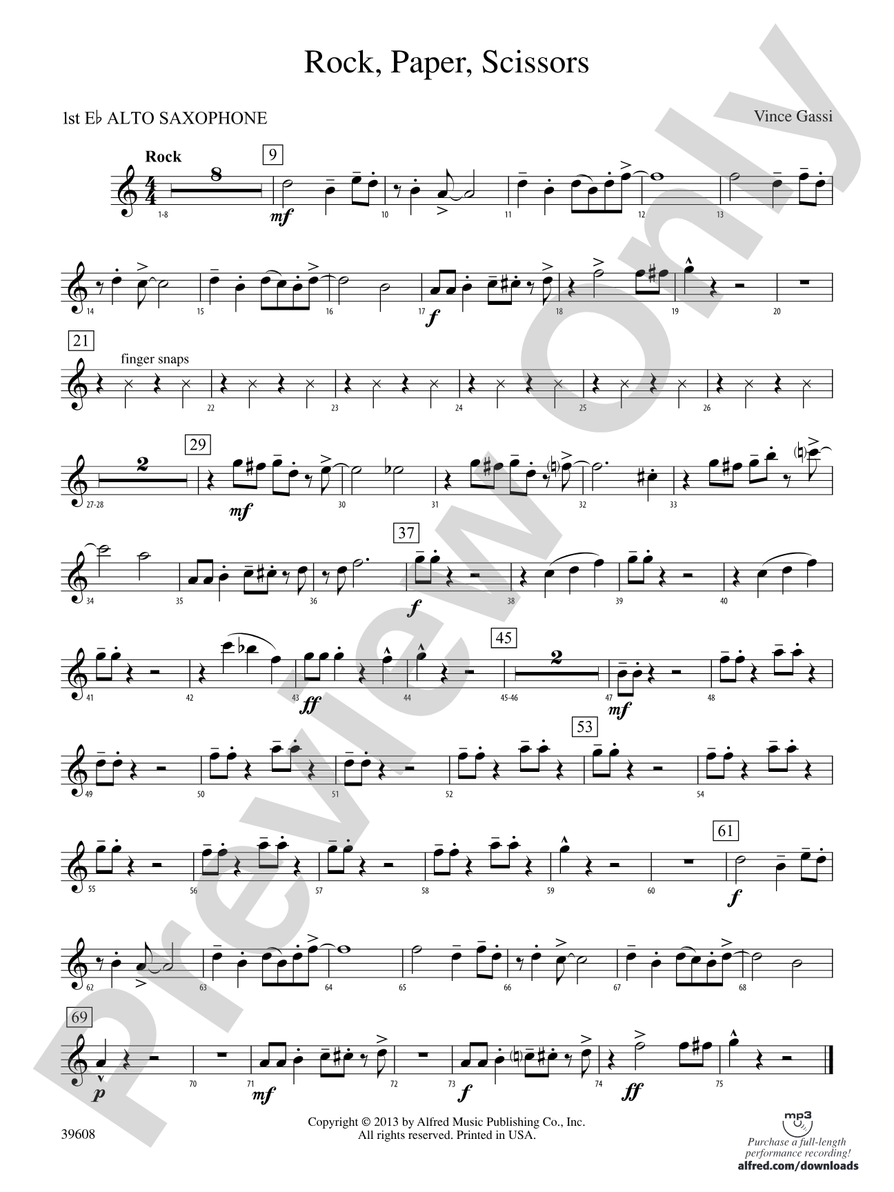 Rock, Paper, Scissors: E-flat Alto Saxophone