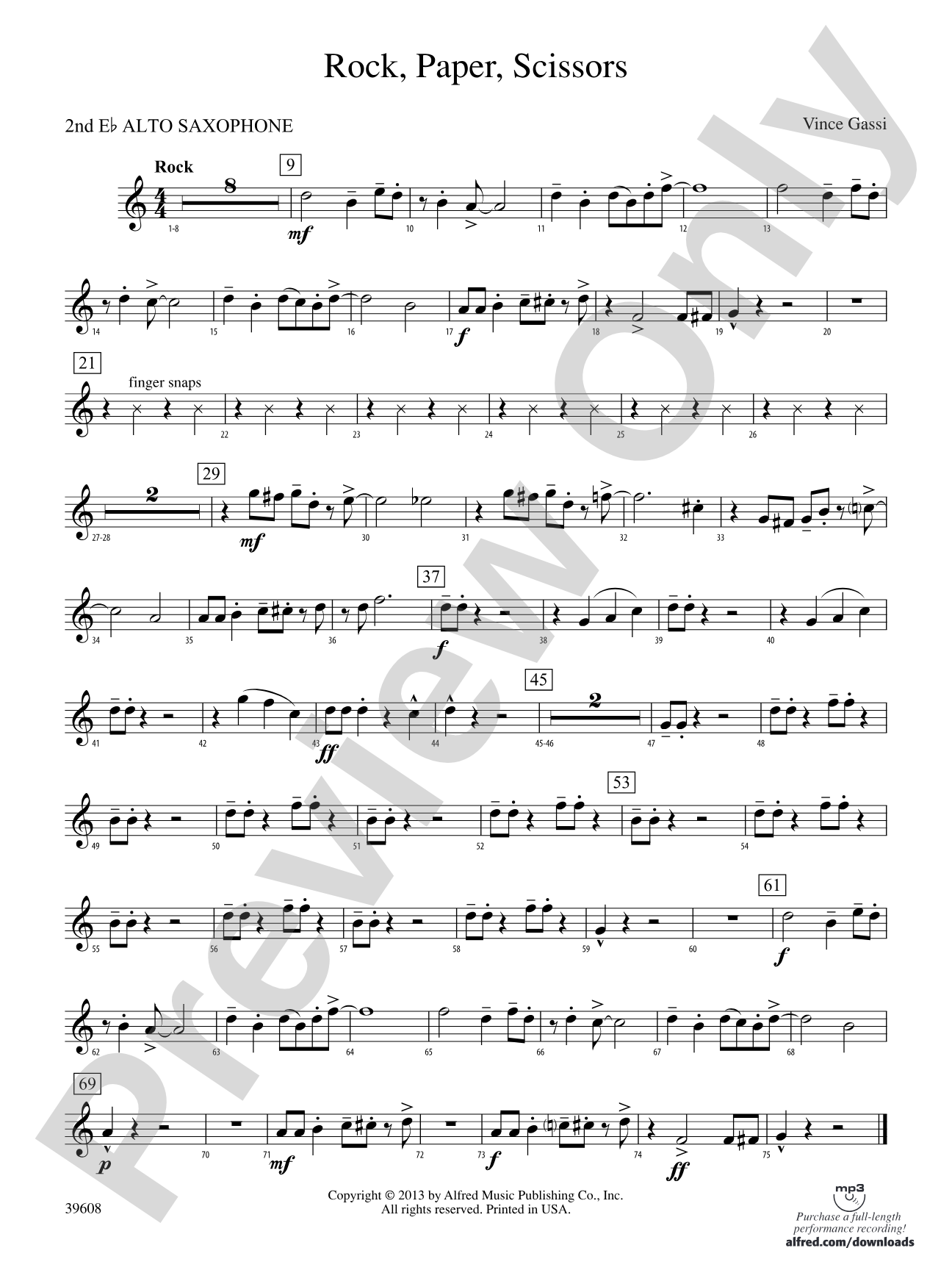 Rock, Paper, Scissors: 2nd E-flat Alto Saxophone