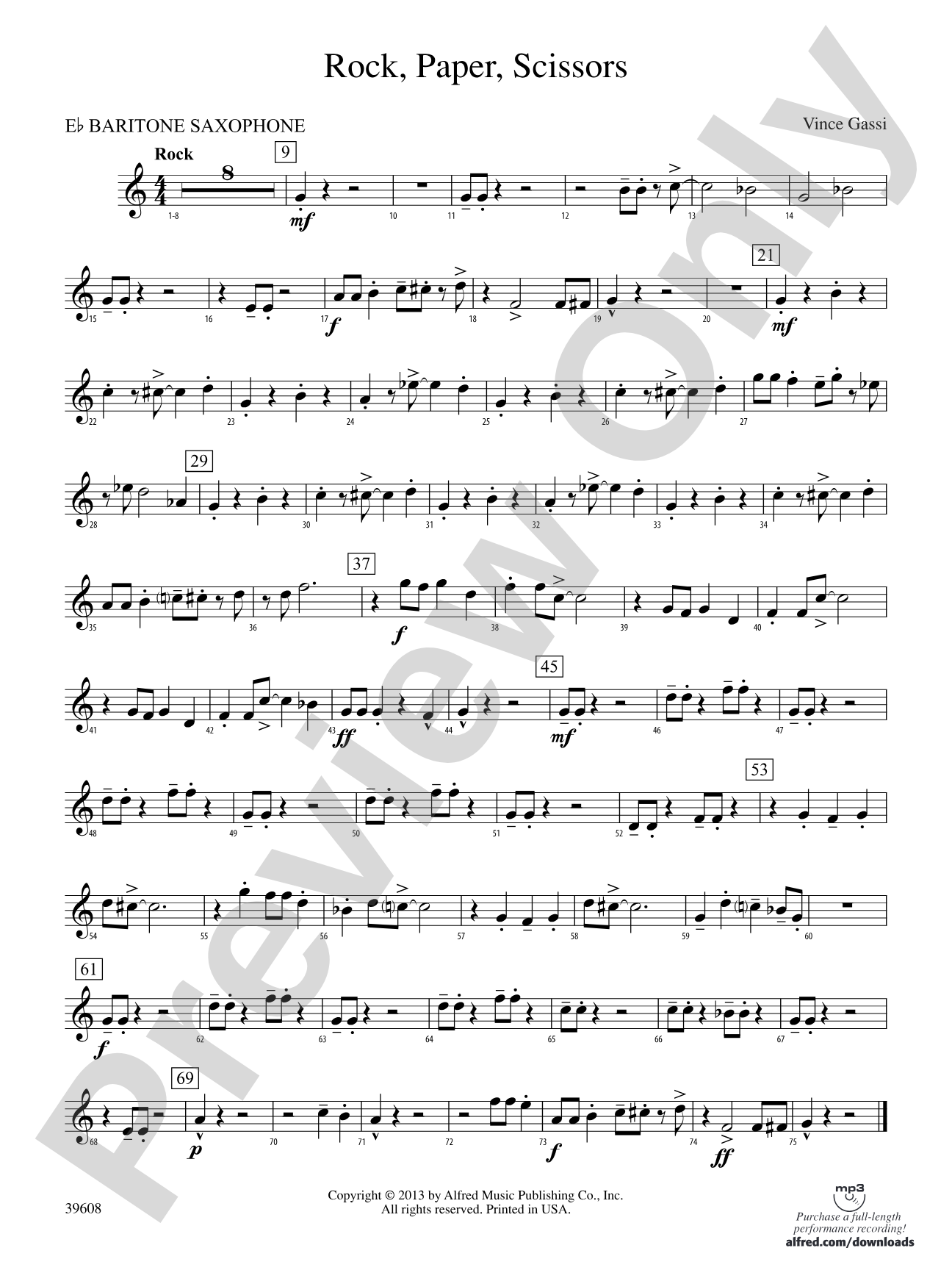 Rock, Paper, Scissors: E-flat Baritone Saxophone