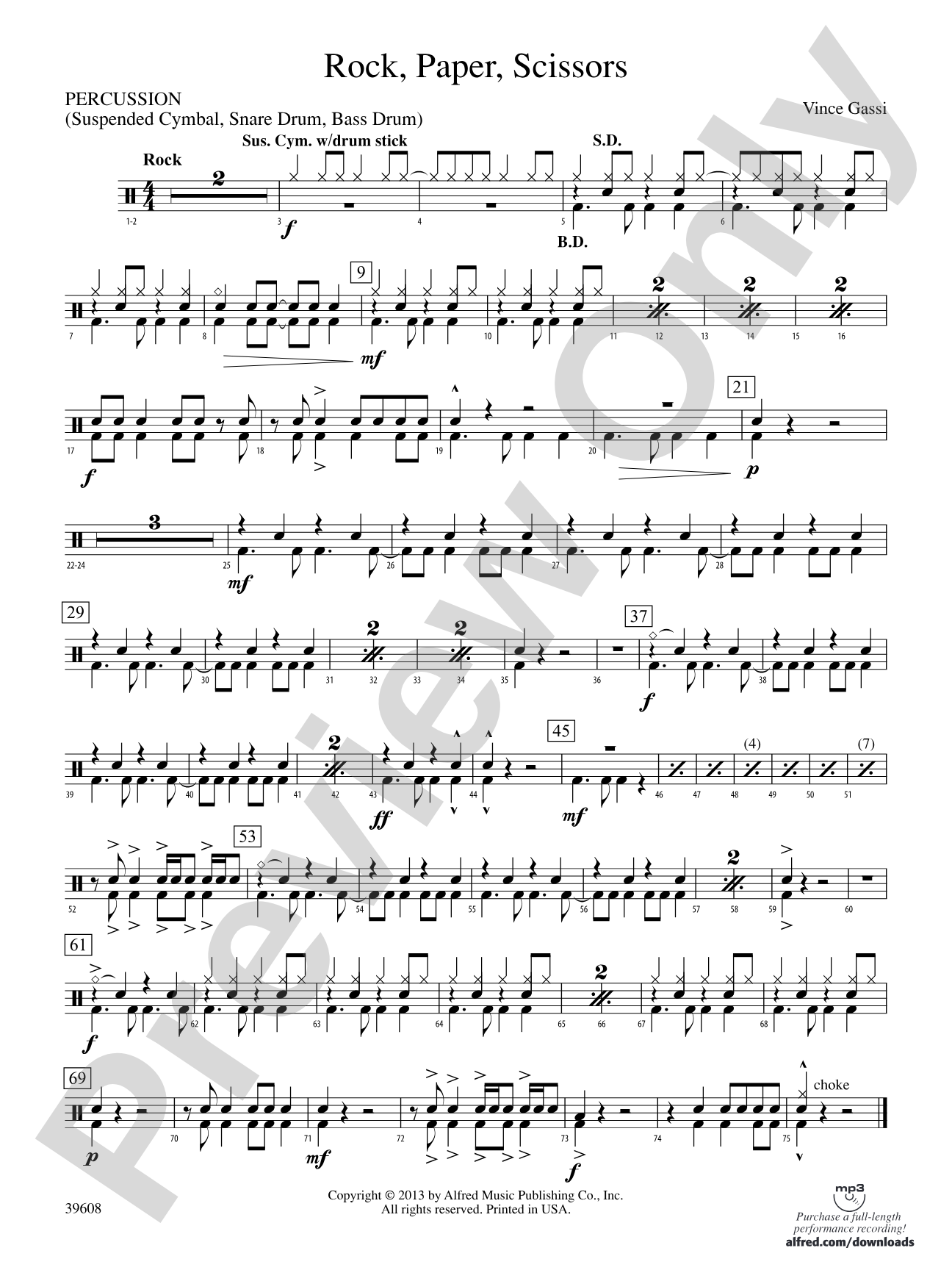 Rock, Paper, Scissors: 1st Percussion