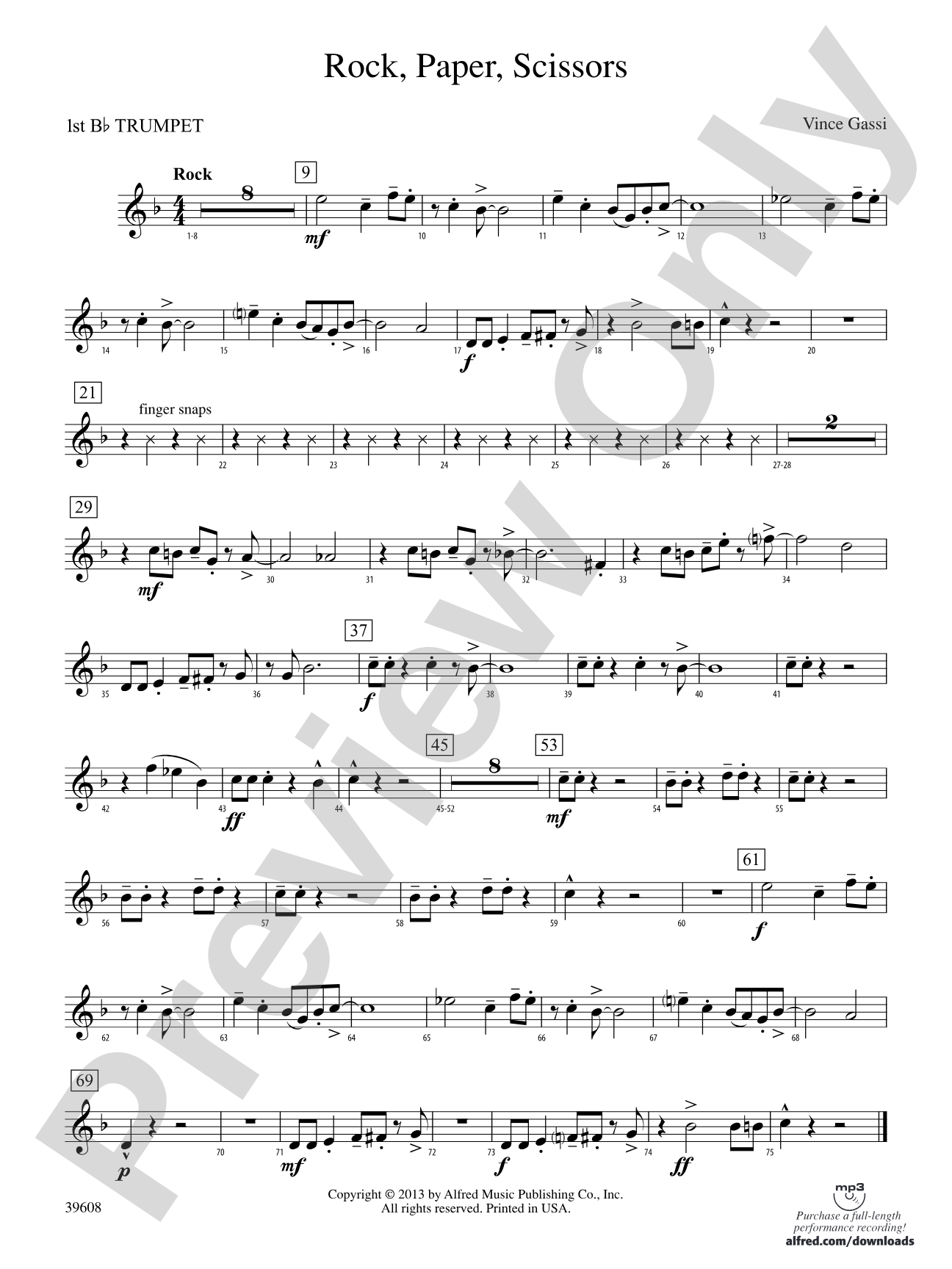 Rock, Paper, Scissors: 1st B-flat Trumpet