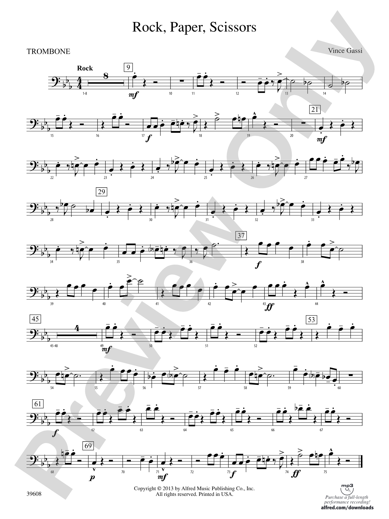 Rock, Paper, Scissors: 1st Trombone