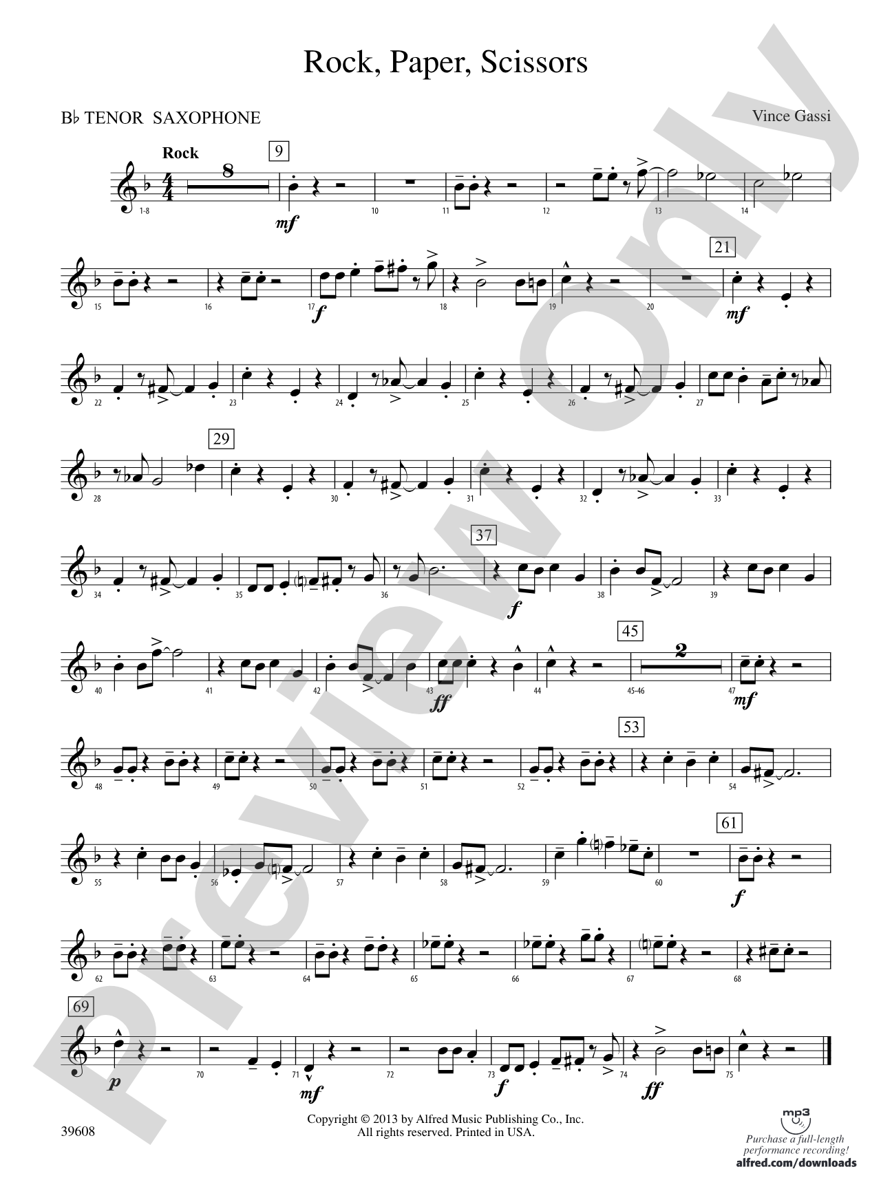 Rock, Paper, Scissors: B-flat Tenor Saxophone