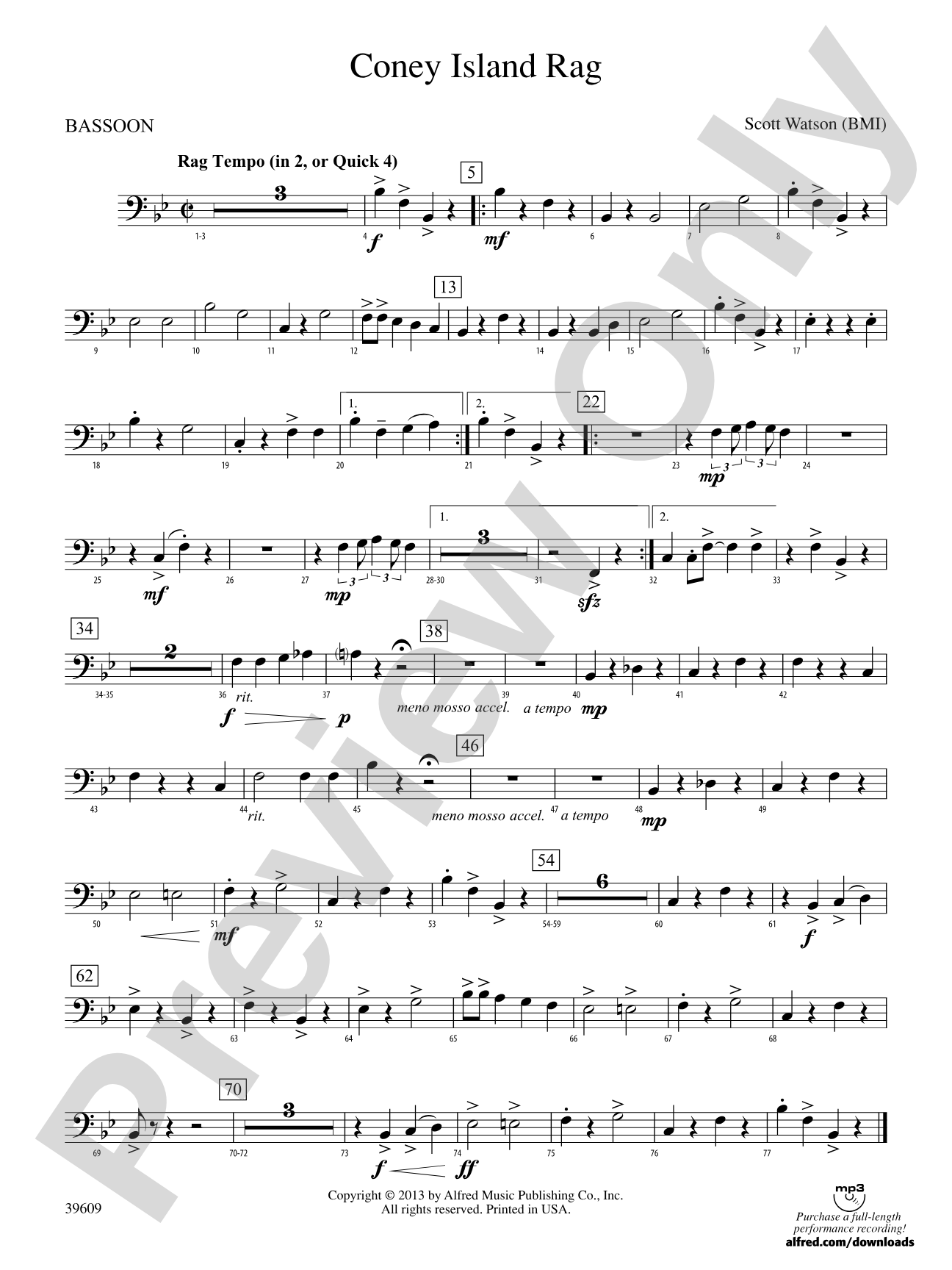 Coney Island Rag: Bassoon