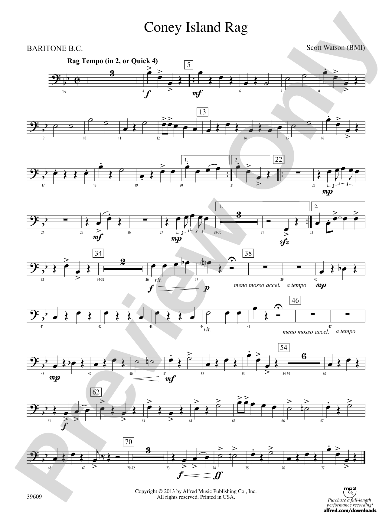 Coney Island Rag: Baritone B.C.