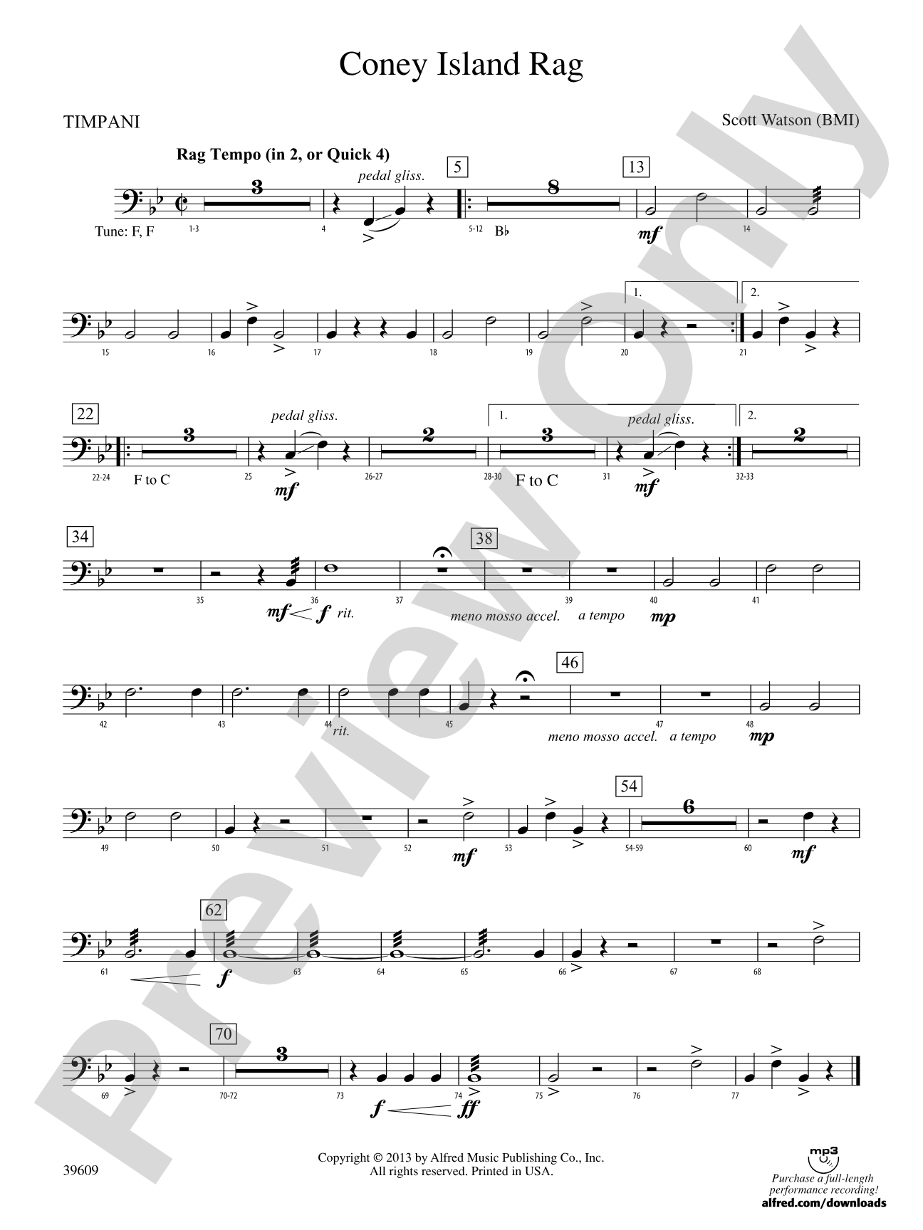 Coney Island Rag: Timpani