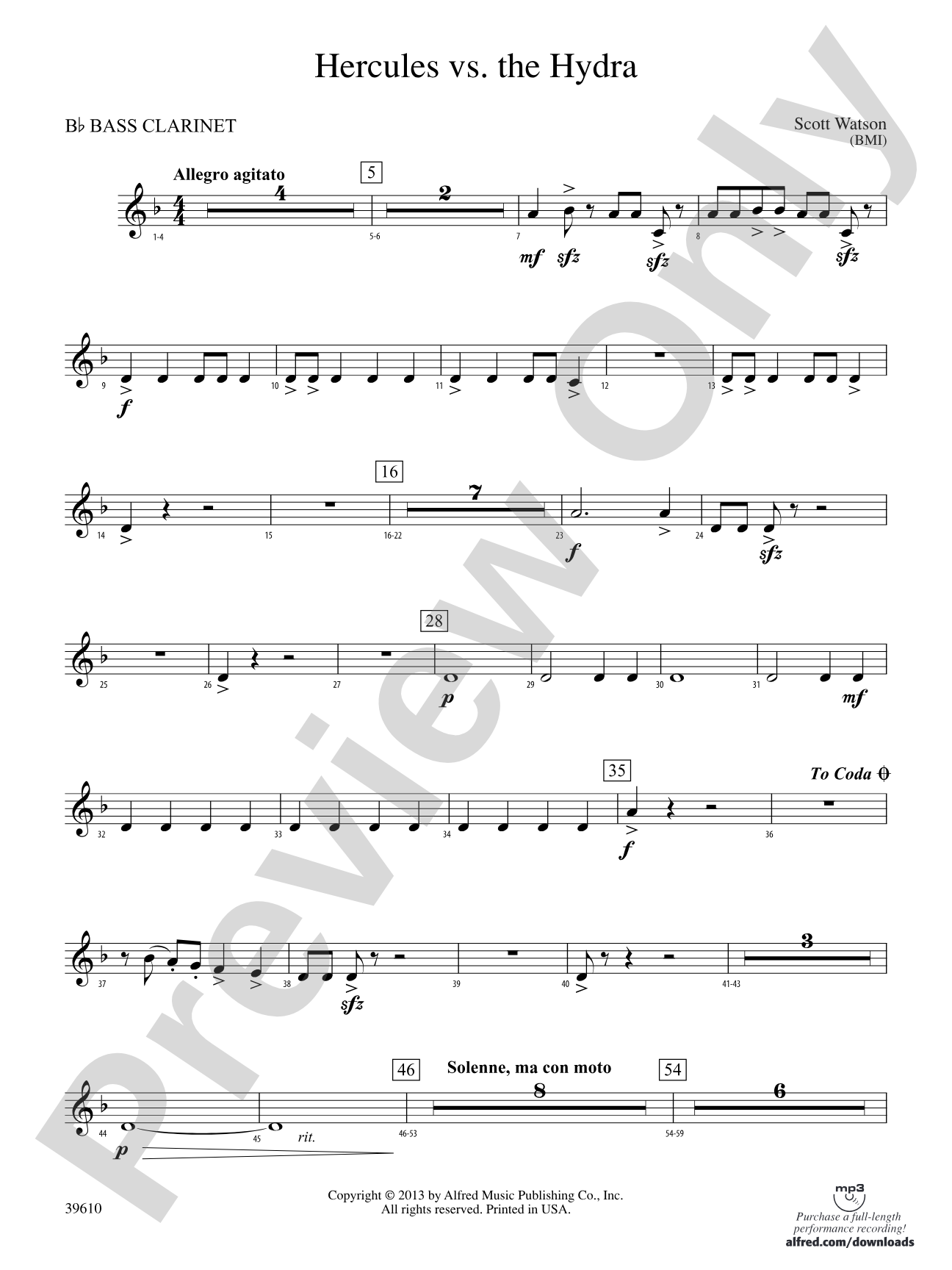 Hercules vs. the Hydra: B-flat Bass Clarinet
