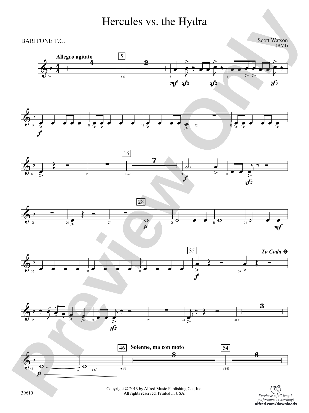 Hercules vs. the Hydra: Baritone T.C.