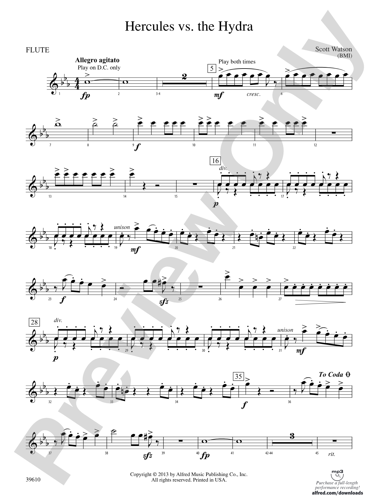 Hercules vs. the Hydra: Flute