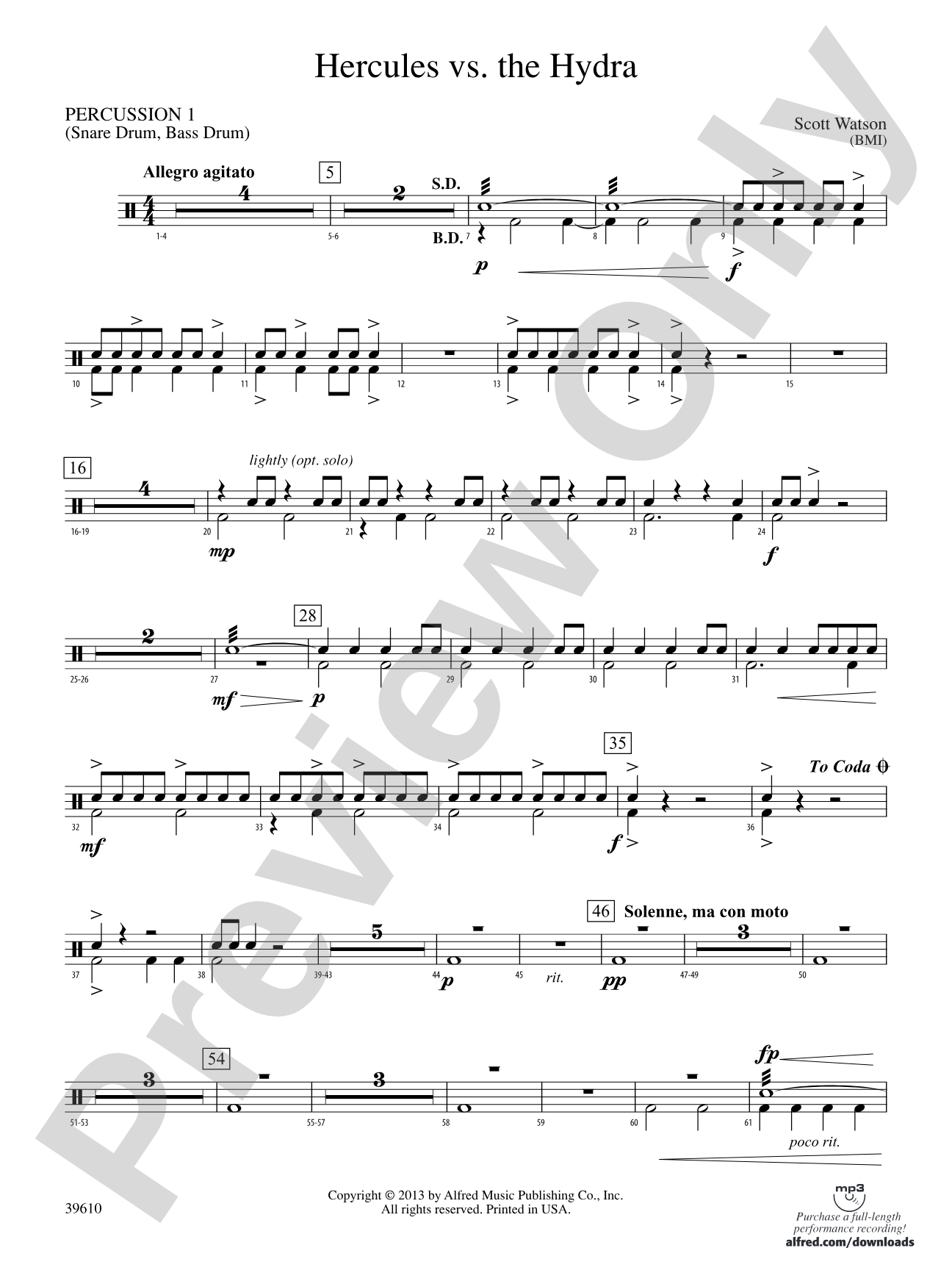 Hercules vs. the Hydra: 1st Percussion