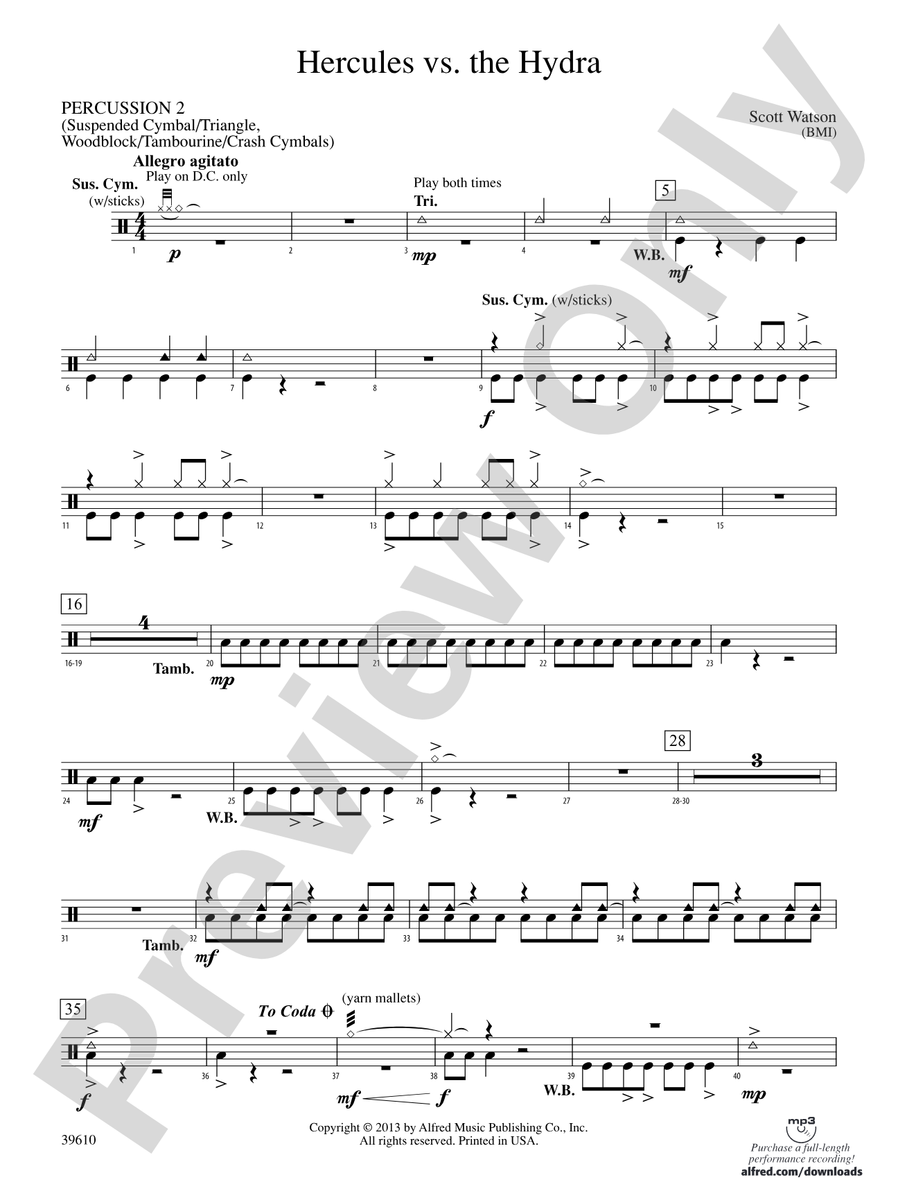 Hercules vs. the Hydra: 2nd Percussion