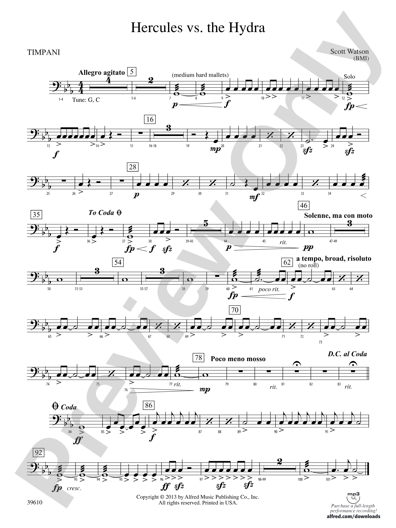 Hercules vs. the Hydra: Timpani
