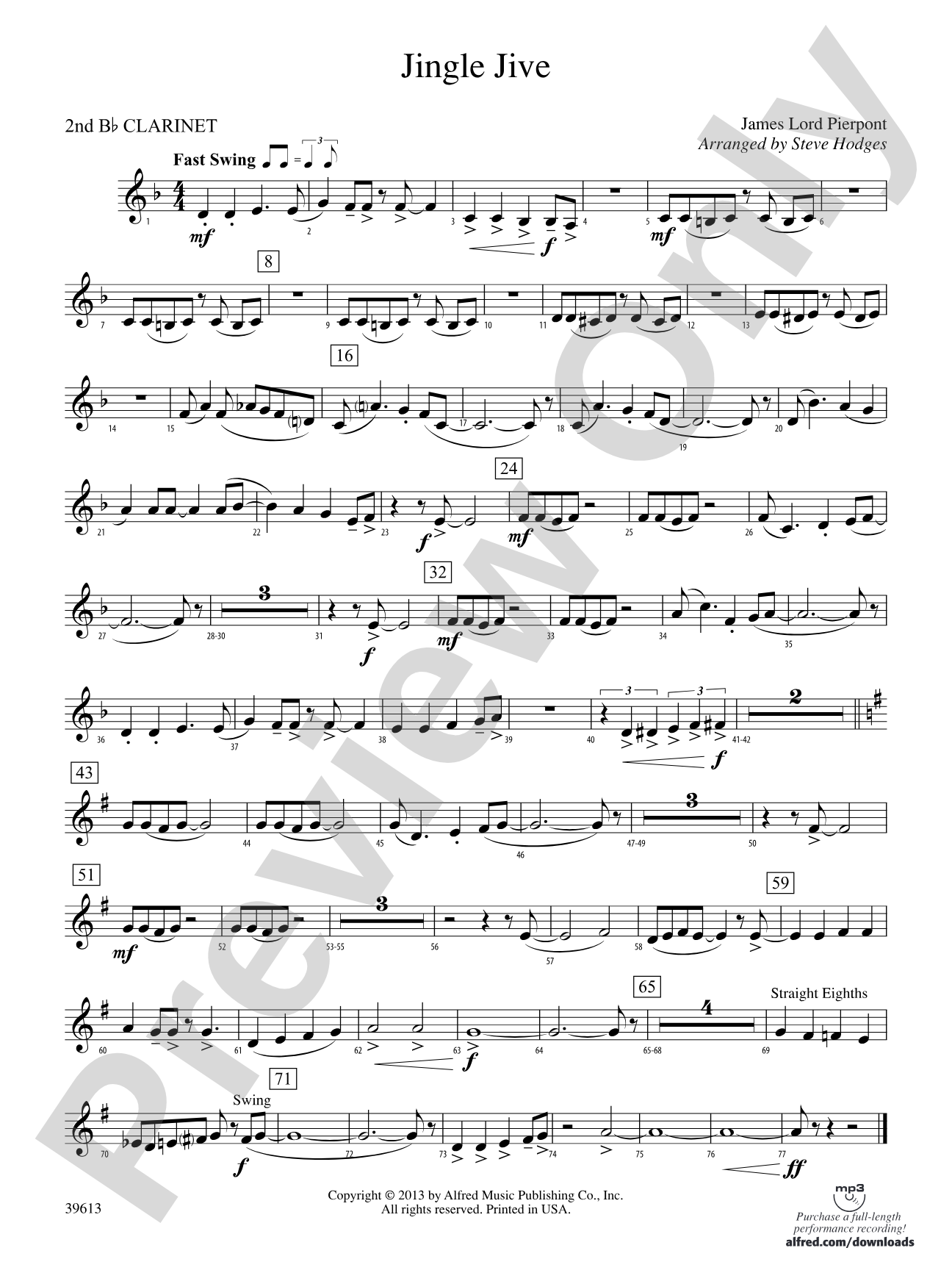 Jingle Jive: 2nd B-flat Clarinet