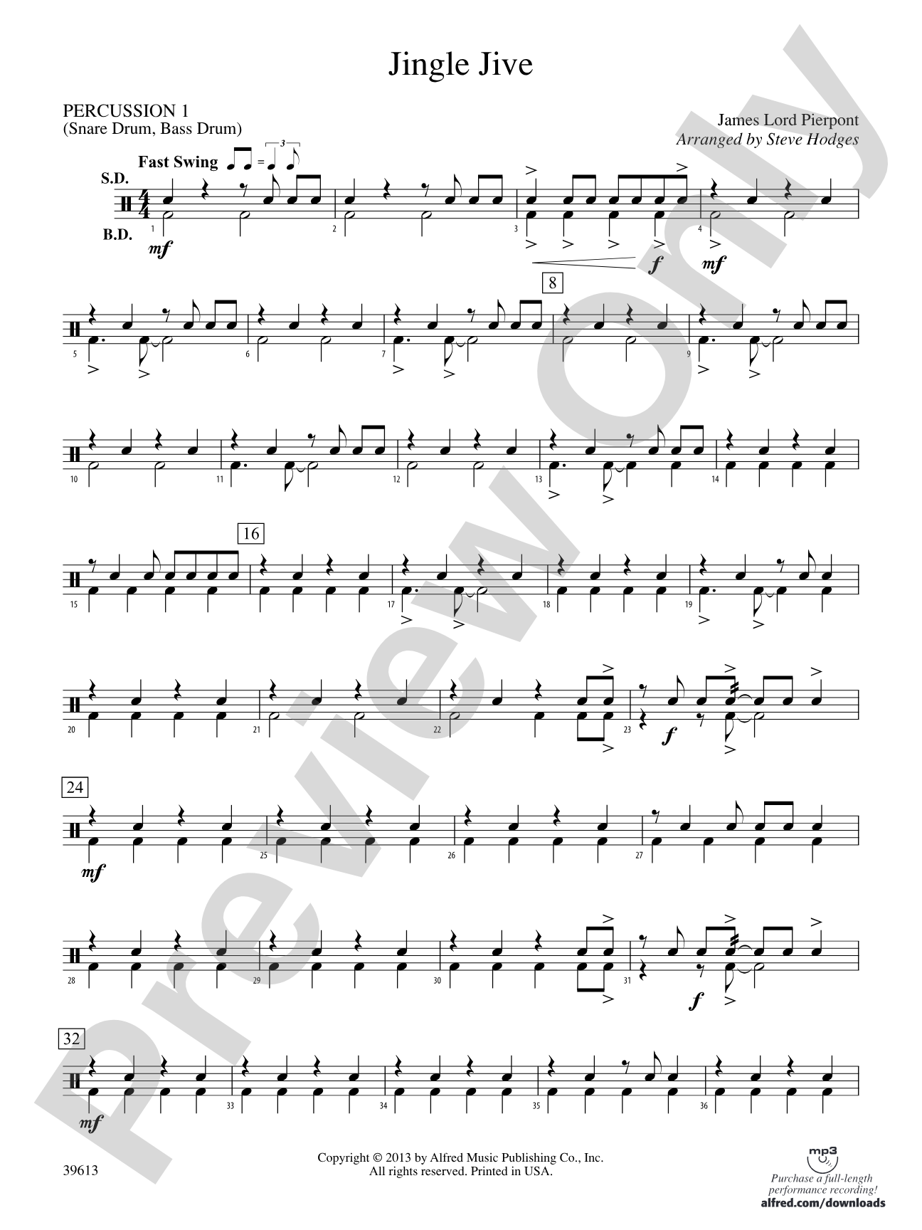 Jingle Jive: 1st Percussion